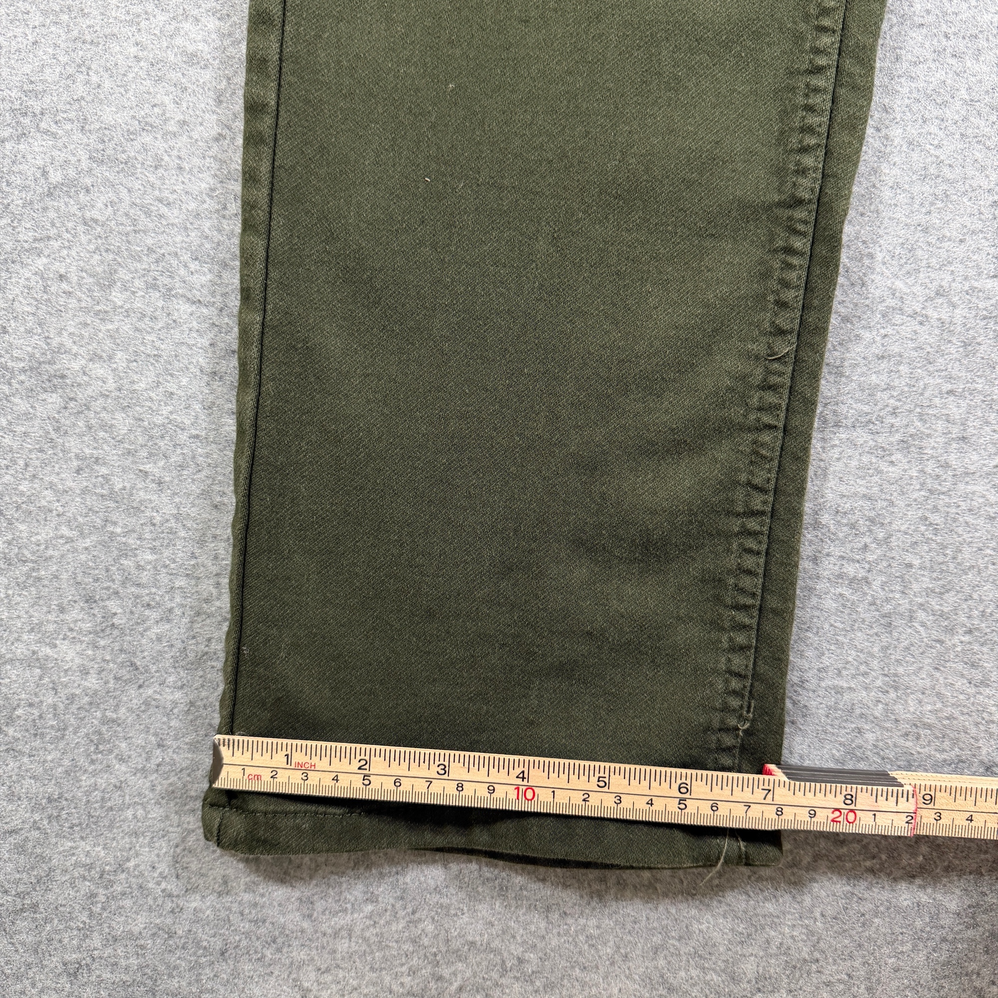 JACHS New York Jeans Mens 38x30 Olive Green Straight Leg Stretch Five Pocket thumbnail 9