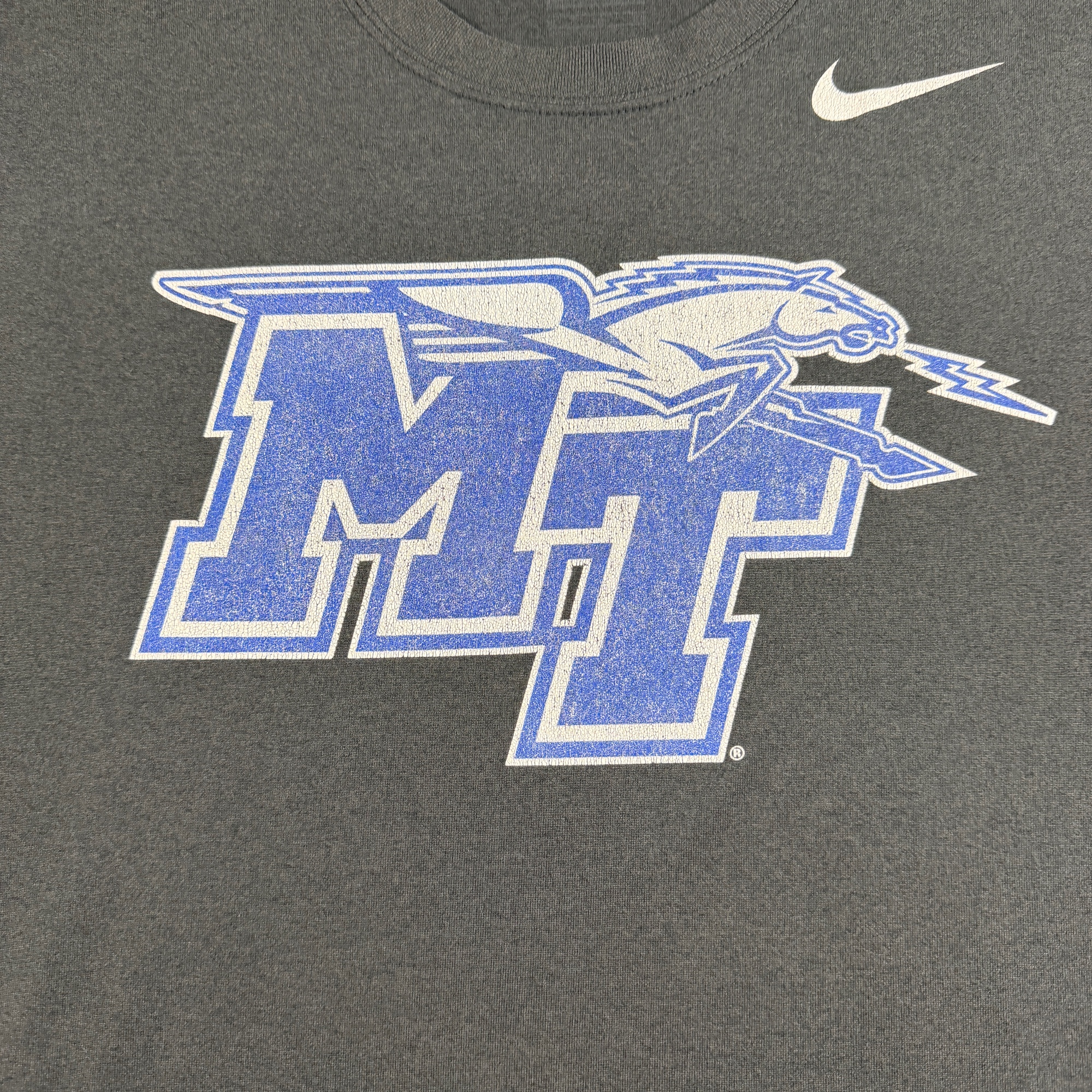 Nike Dri-Fit T-Shirt Mens XL Gray MTSU Blue Raiders Graphic Polyester Athletic thumbnail 3