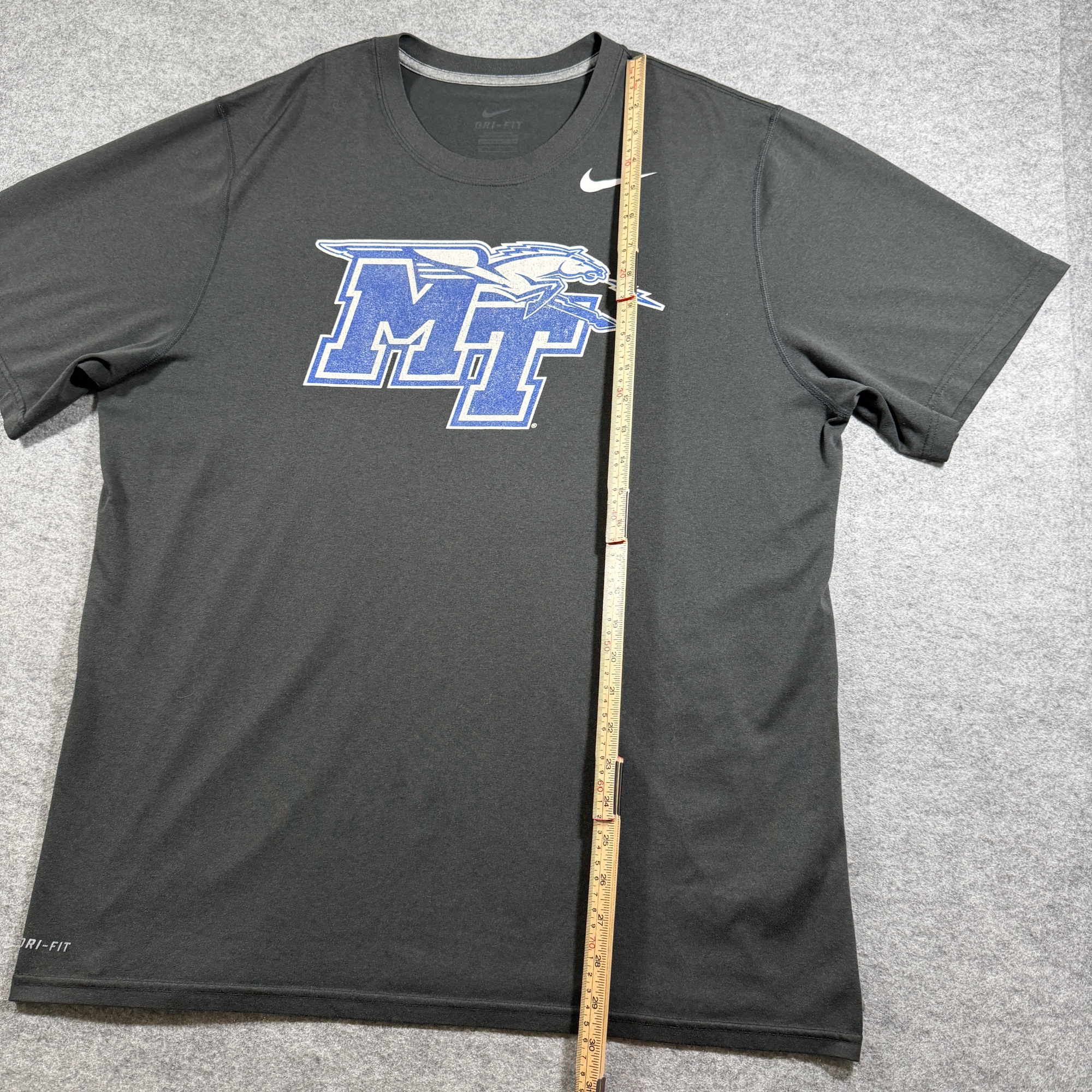 Nike Dri-Fit T-Shirt Mens XL Gray MTSU Blue Raiders Graphic Polyester Athletic thumbnail 8