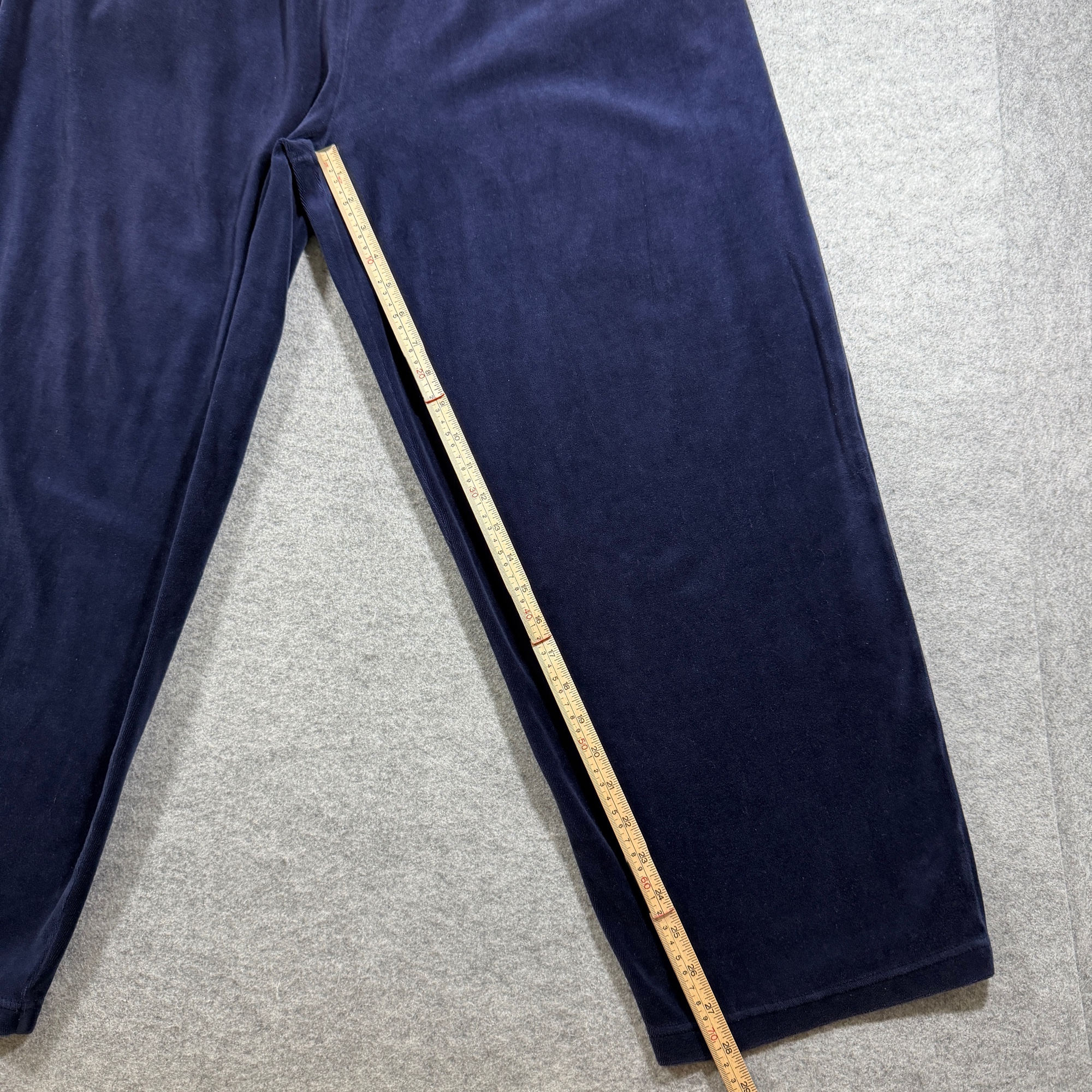 Vintage 90s Y2K Nautica Velour Pants Men L Navy Elastic Waist Relaxed Fit Lounge thumbnail 6
