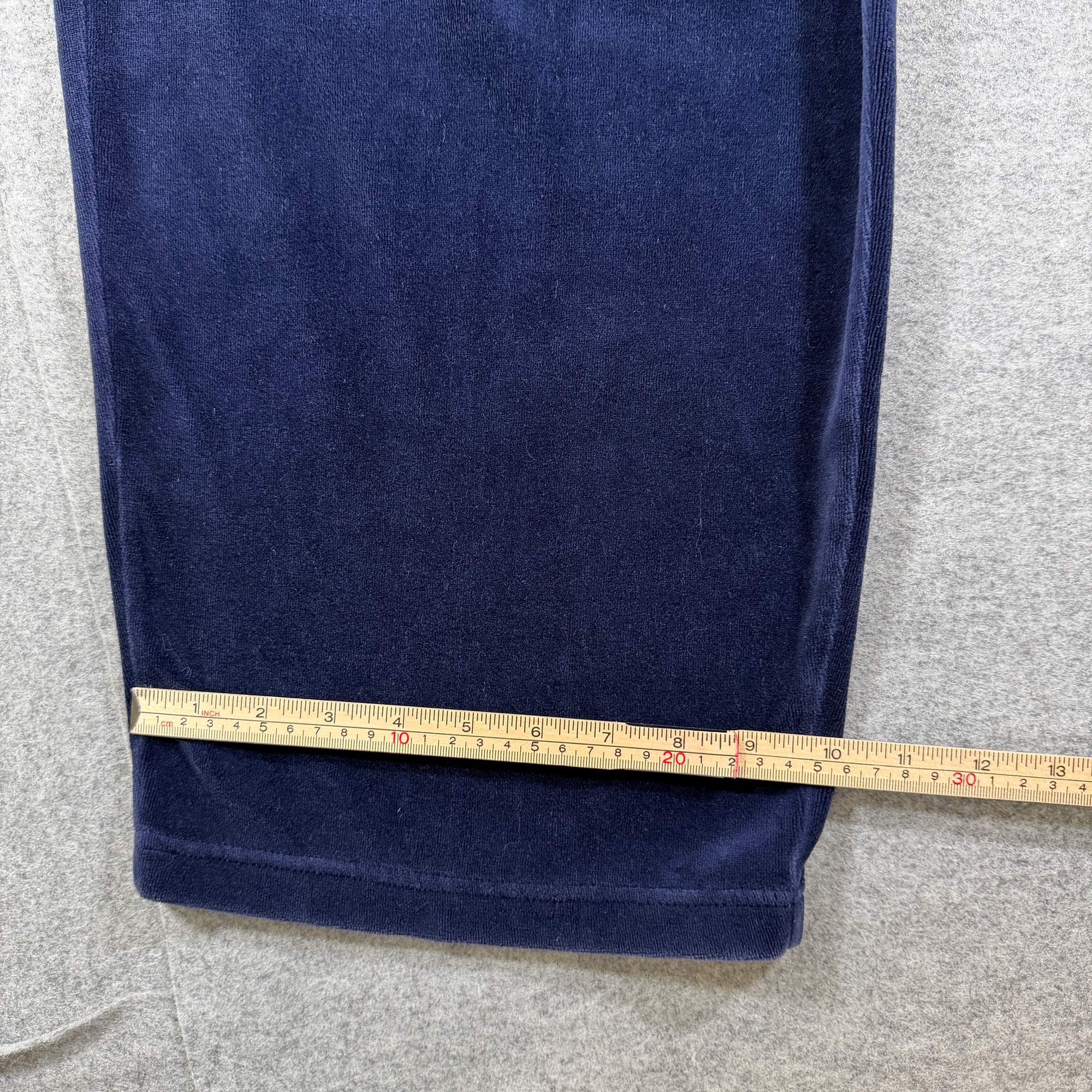 Vintage 90s Y2K Nautica Velour Pants Men L Navy Elastic Waist Relaxed Fit Lounge thumbnail 9