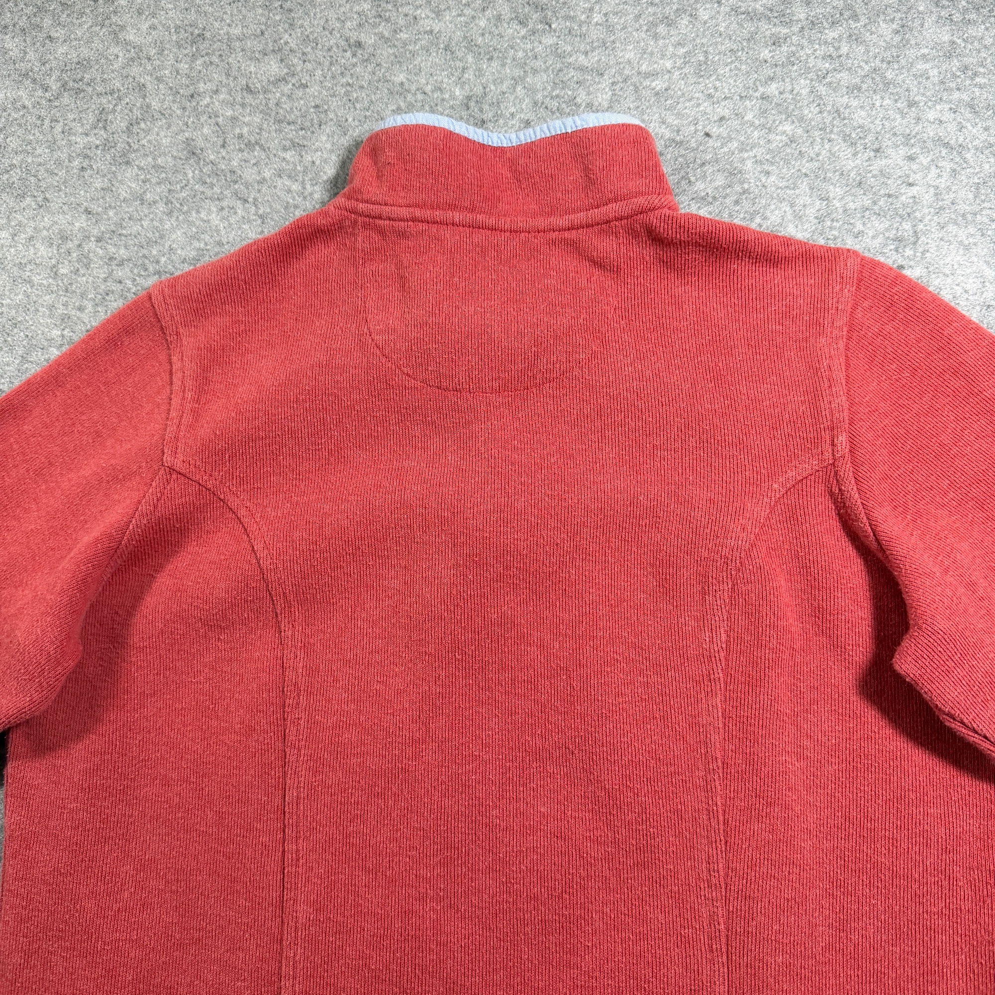 Orvis 1/4 Zip Sweater Womens S Coral Red Ribbed Knit Pullover Outdoor Preppy thumbnail 10