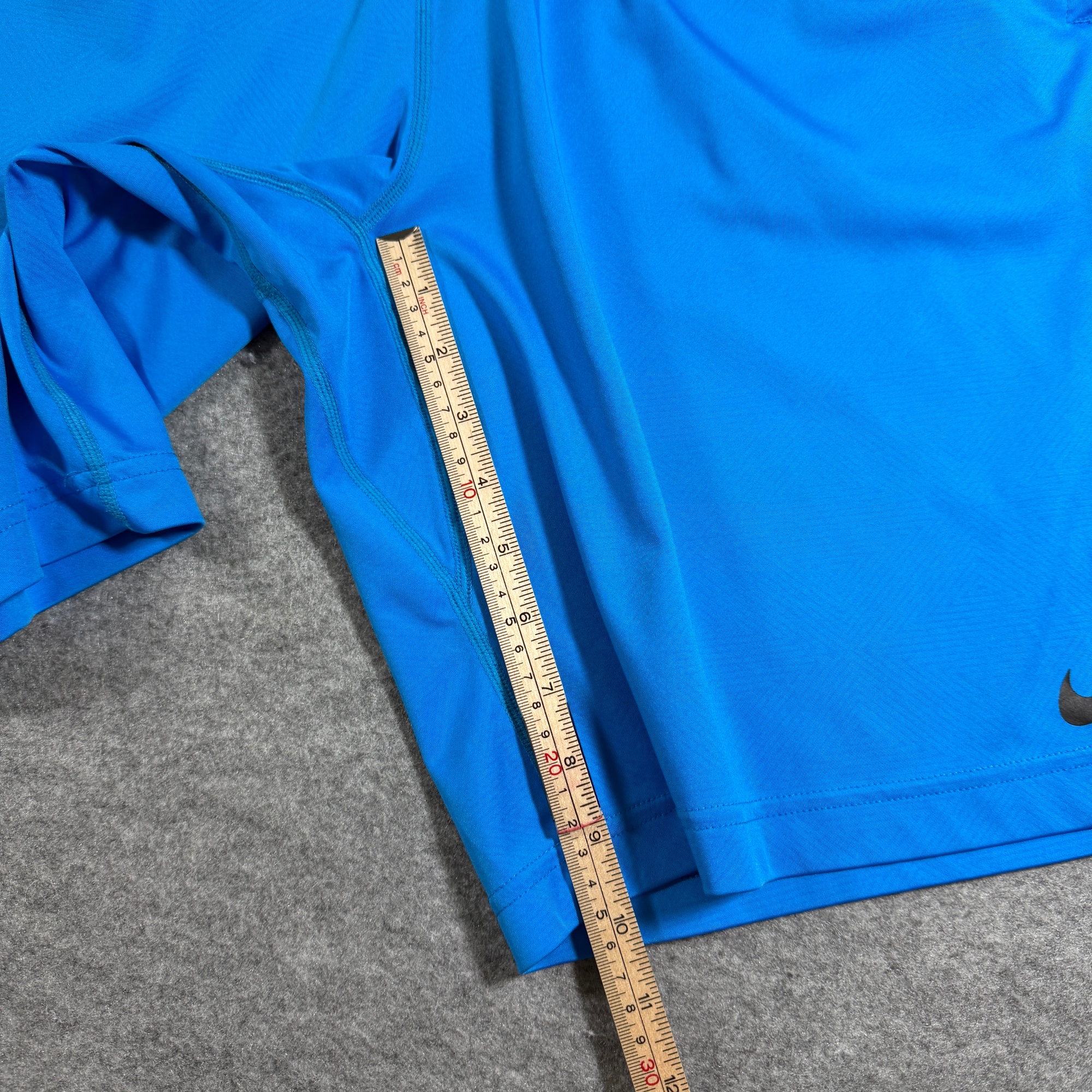 Nike Dri-Fit Shorts Mens L Blue Drawstring Waist Side Pockets Athletic Running thumbnail 6