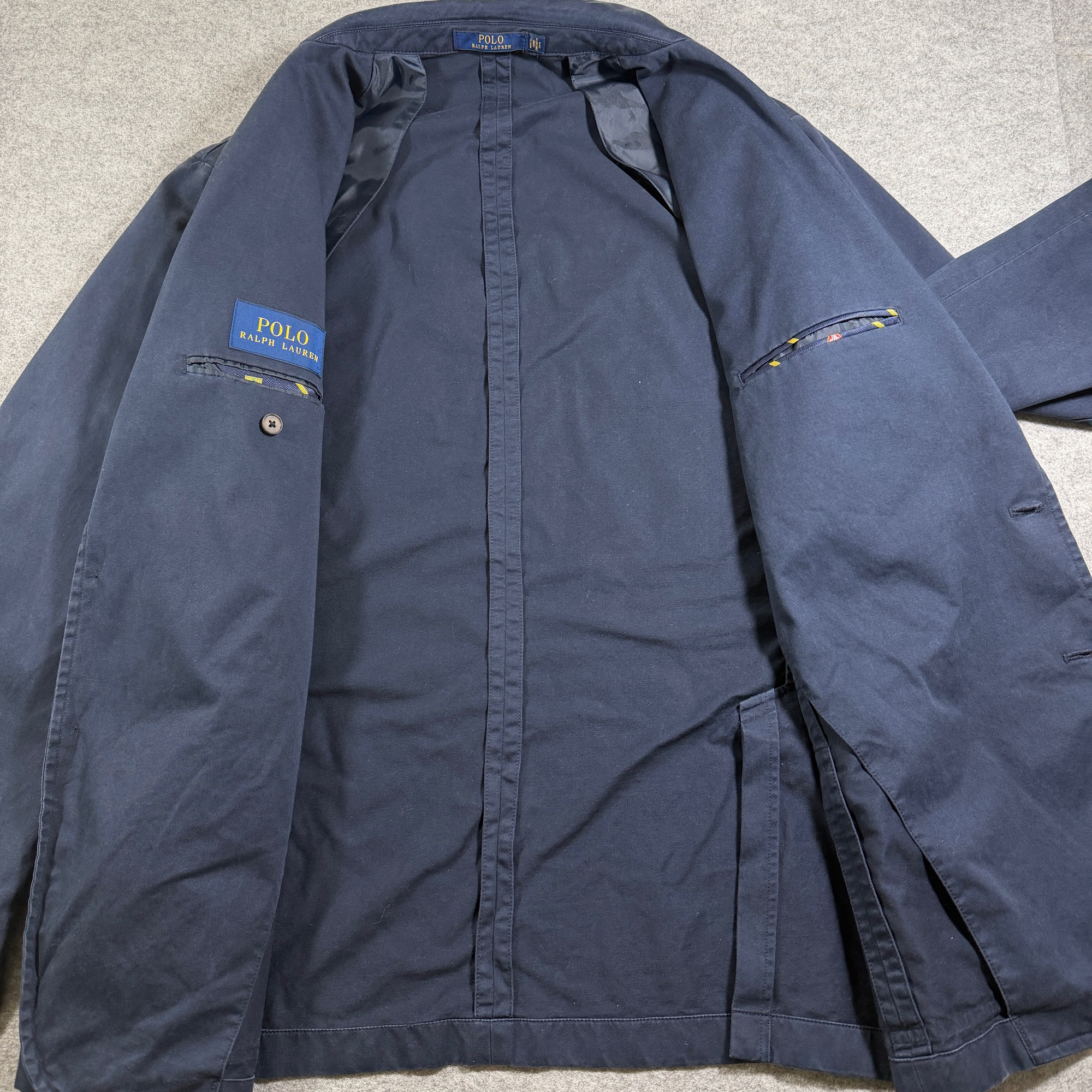 Polo Ralph Lauren Sport Coat Mens XXL Navy Two Button Notch Lapel Cotton Blazer thumbnail 3