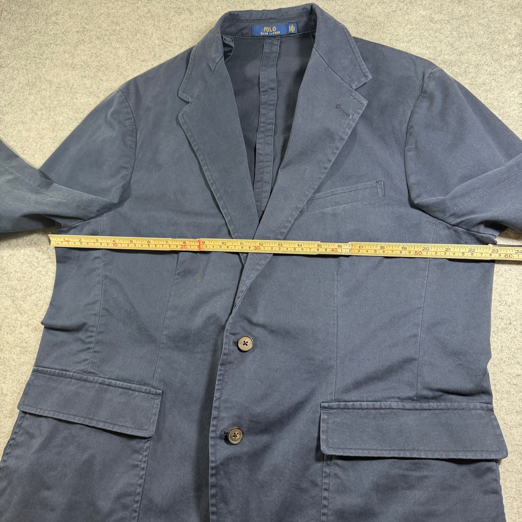 Polo Ralph Lauren Sport Coat Mens XXL Navy Two Button Notch Lapel Cotton Blazer thumbnail 6