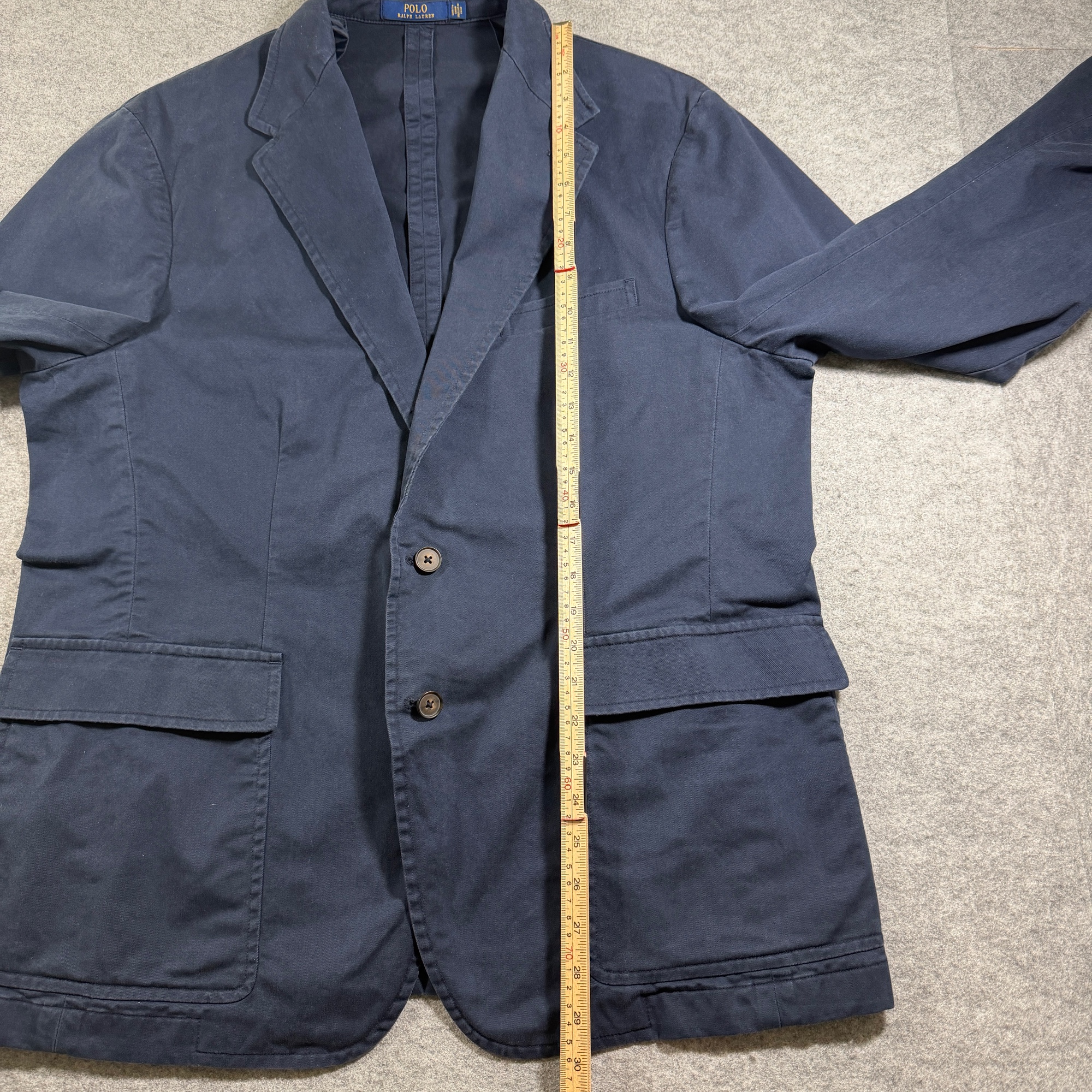 Polo Ralph Lauren Sport Coat Mens XXL Navy Two Button Notch Lapel Cotton Blazer thumbnail 7
