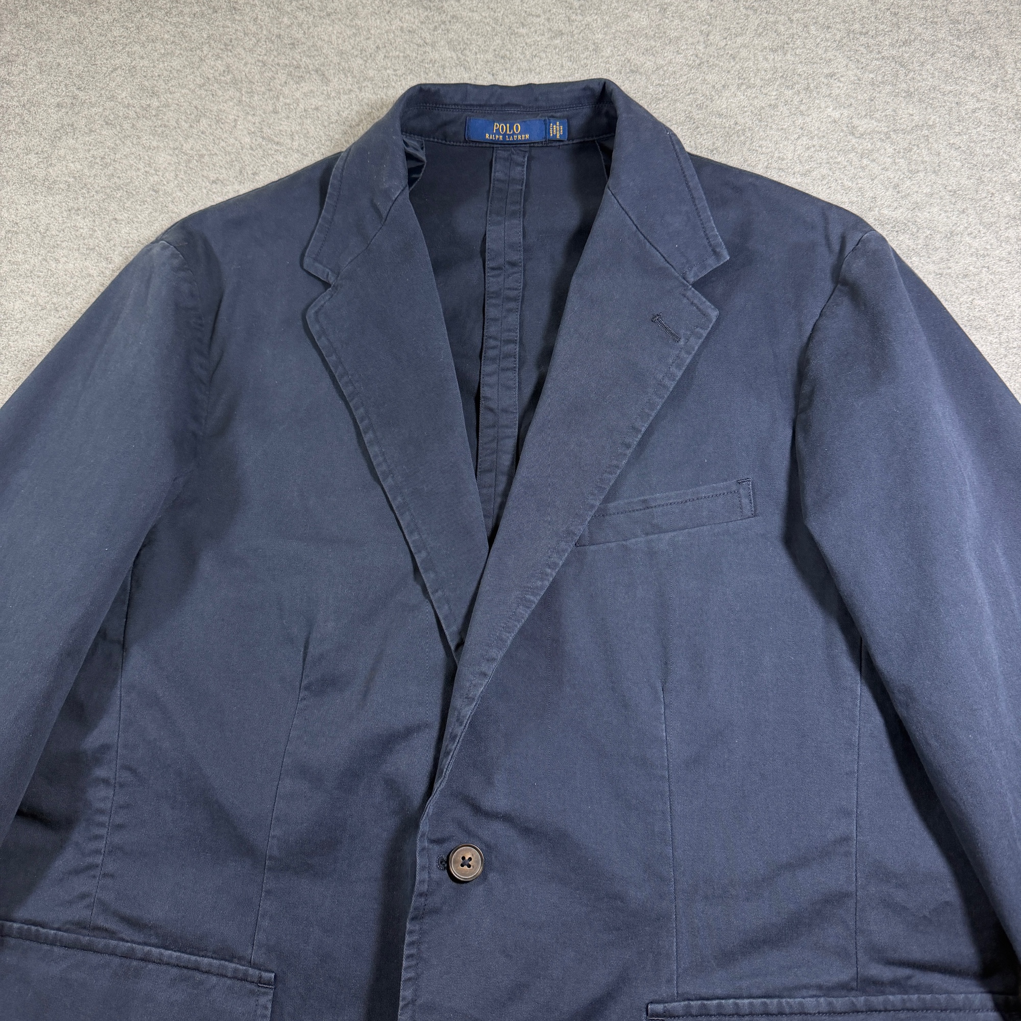 Polo Ralph Lauren Sport Coat Mens XXL Navy Two Button Notch Lapel Cotton Blazer thumbnail 9