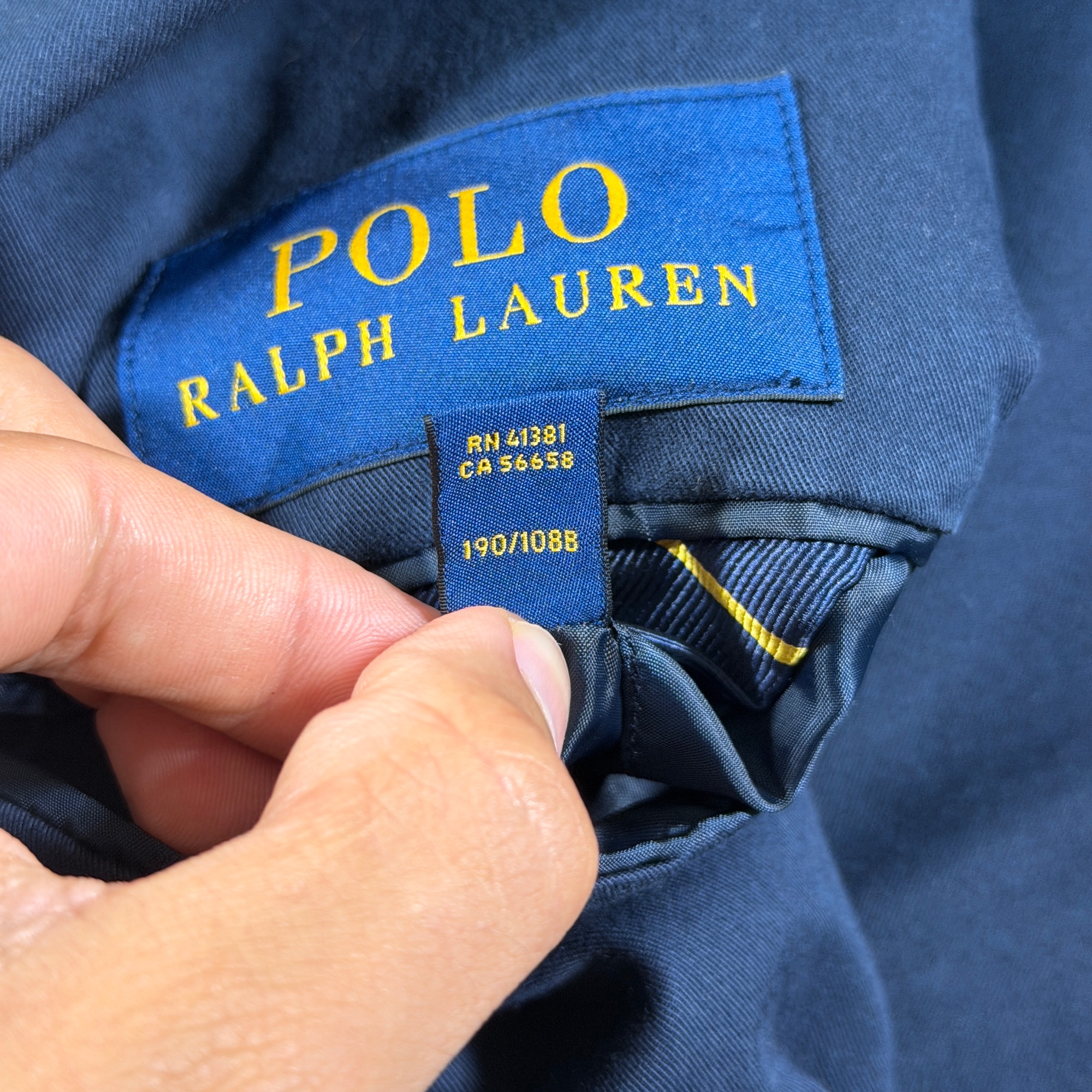 Polo Ralph Lauren Sport Coat Mens XXL Navy Two Button Notch Lapel Cotton Blazer thumbnail 11