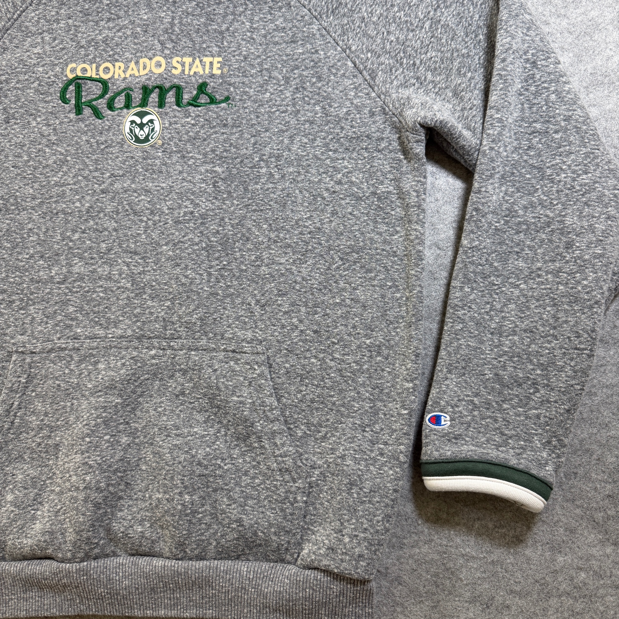 Champion Hoodie Mens M Gray Colorado State Rams Embroidered Pullover Fleece thumbnail 3