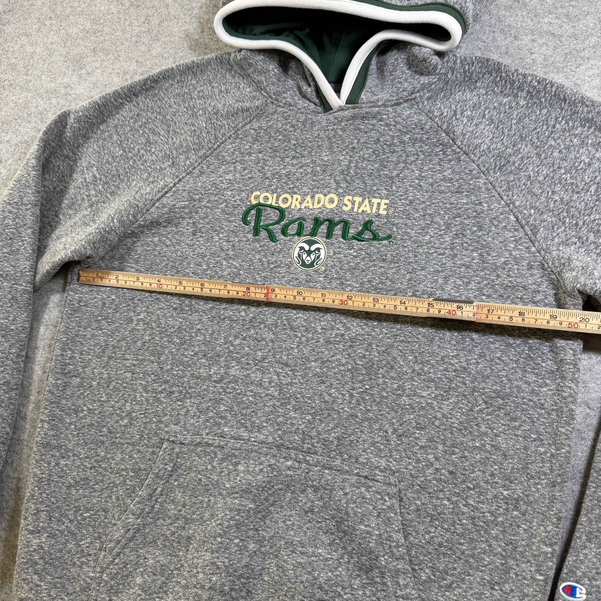 Champion Hoodie Mens M Gray Colorado State Rams Embroidered Pullover Fleece thumbnail 6