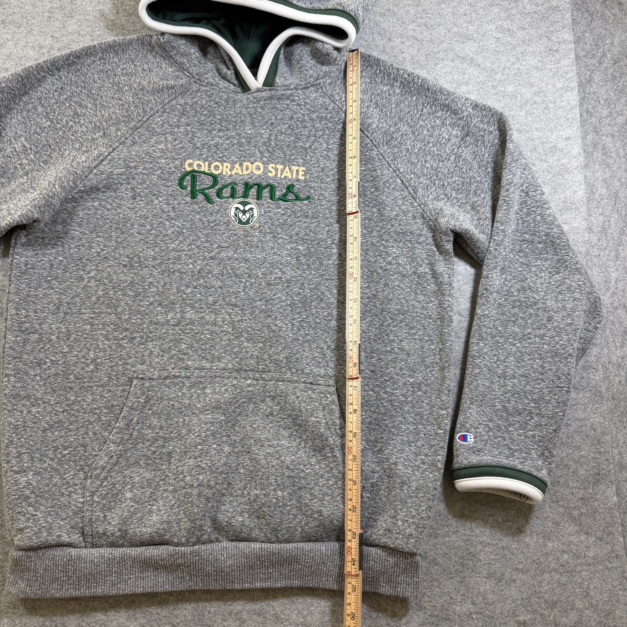 Champion Hoodie Mens M Gray Colorado State Rams Embroidered Pullover Fleece thumbnail 7