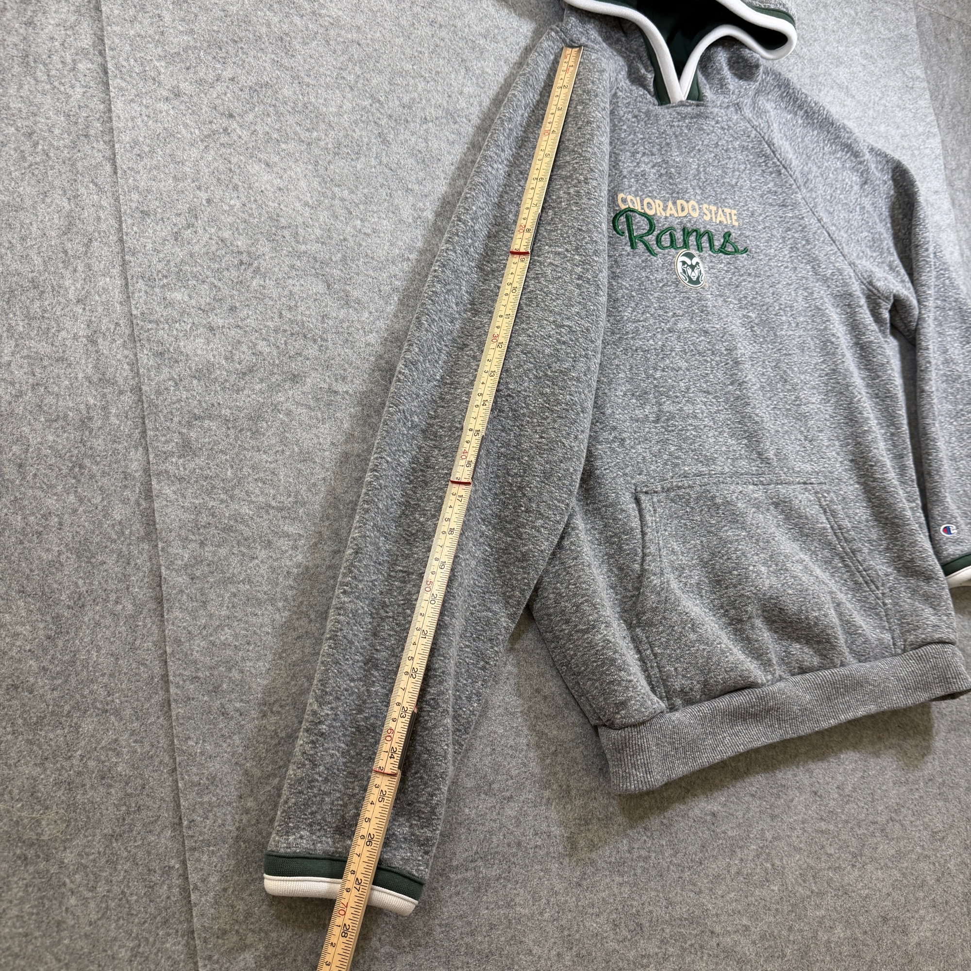 Champion Hoodie Mens M Gray Colorado State Rams Embroidered Pullover Fleece thumbnail 8