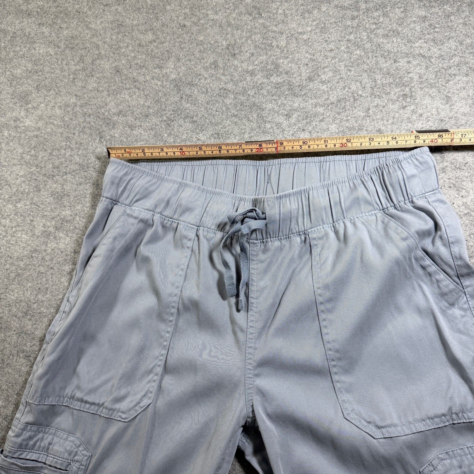 Buffalo David Bitton Cargo Pants Womens M Blue Drawstring Waist Relaxed Fit thumbnail 6