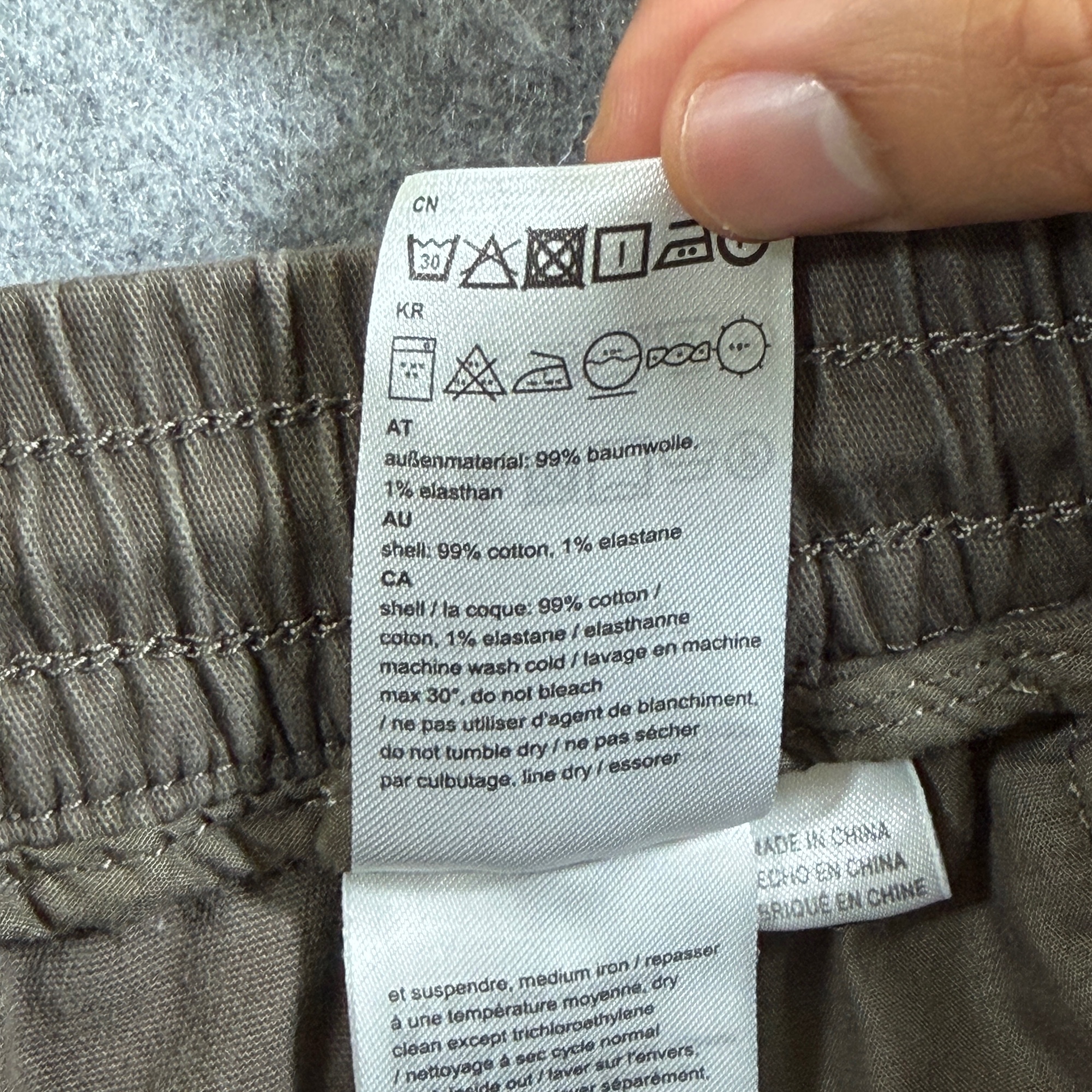 WeSC Cargo Jogger Pants Mens XL Dark Khaki Slim Utility Drawstring Elastic Cuff thumbnail 11