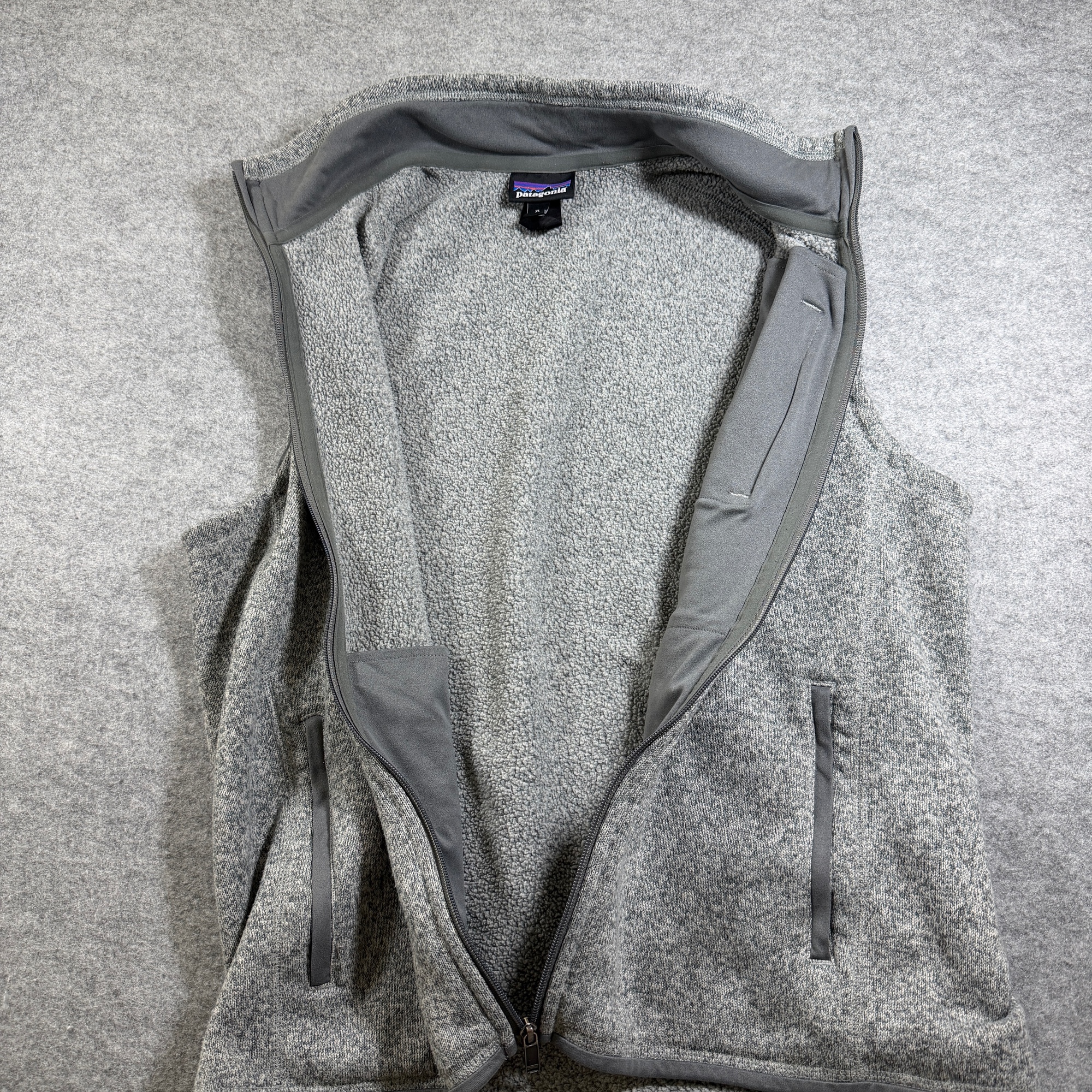Patagonia Better Sweater Vest Mens XL Gray Full Zip Fleece Chest Pocket Logo thumbnail 3