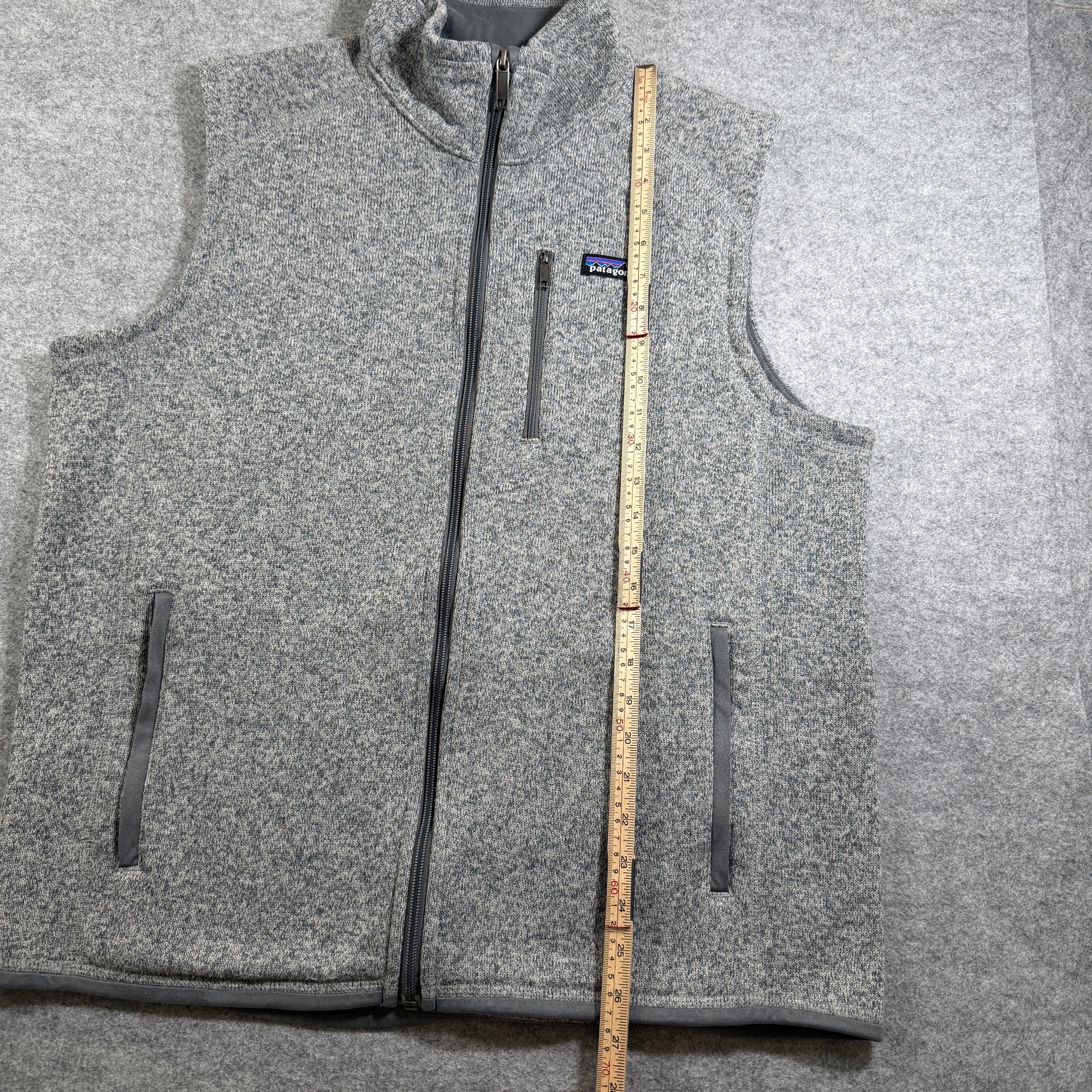 Patagonia Better Sweater Vest Mens XL Gray Full Zip Fleece Chest Pocket Logo thumbnail 8