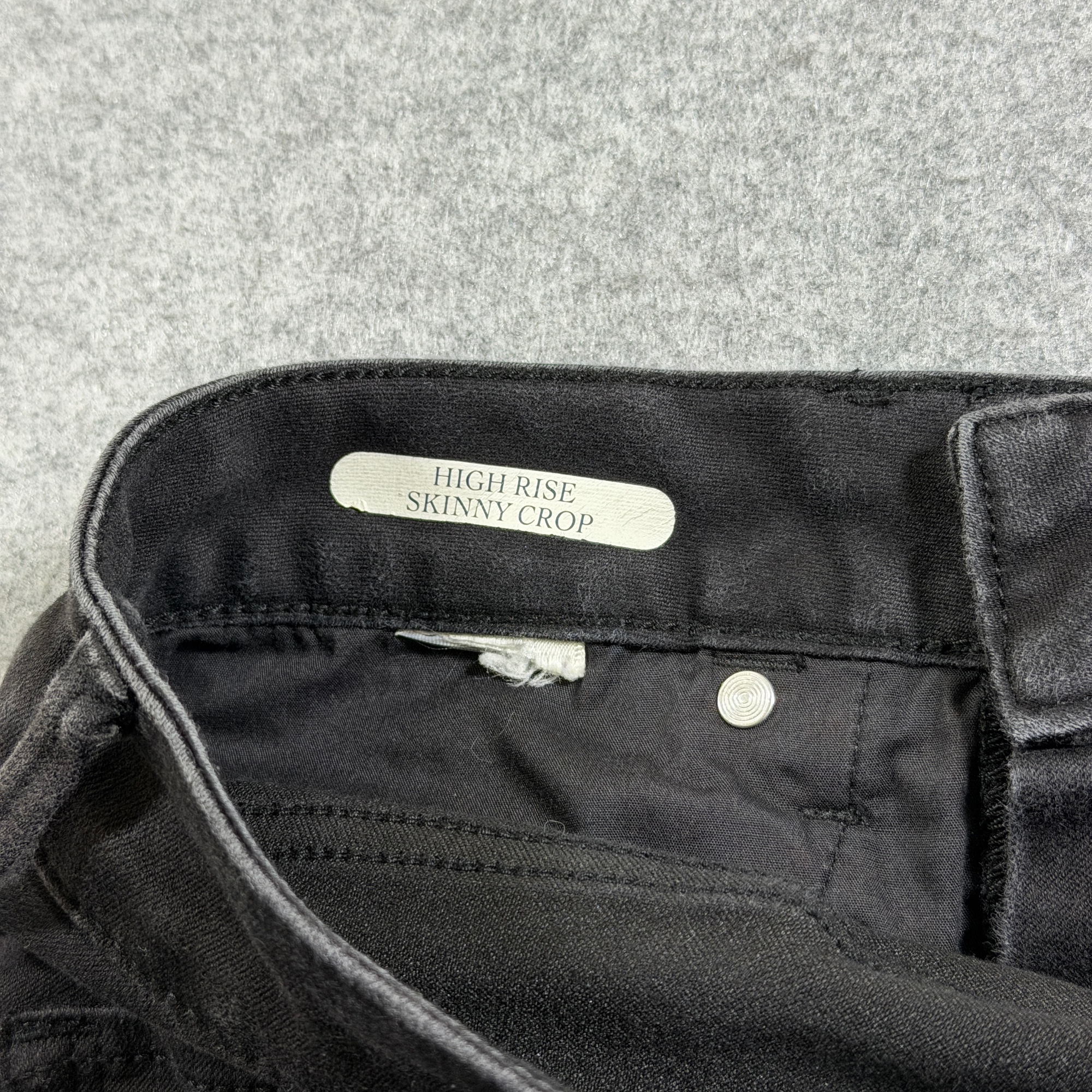 Seven7 Skinny Crop Jeans Womens 10 Black High Rise Stretch Faded Denim thumbnail 6