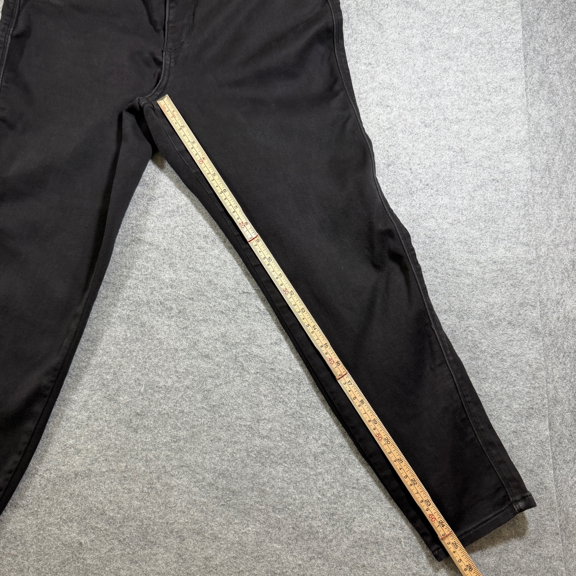 Seven7 Skinny Crop Jeans Womens 10 Black High Rise Stretch Faded Denim thumbnail 7