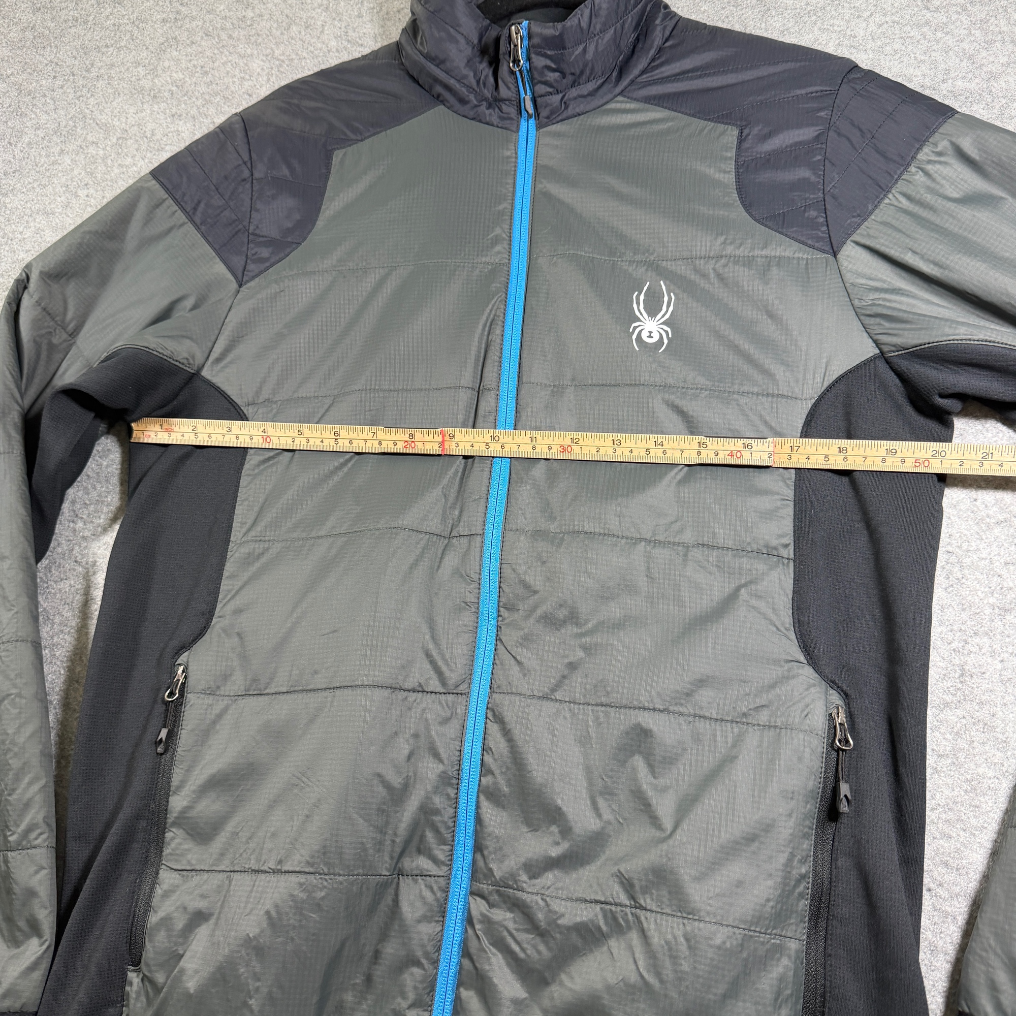 Spyder Active Ski Jacket Mens M Gray Black Quilted Full Zip Insulated Winter thumbnail 6
