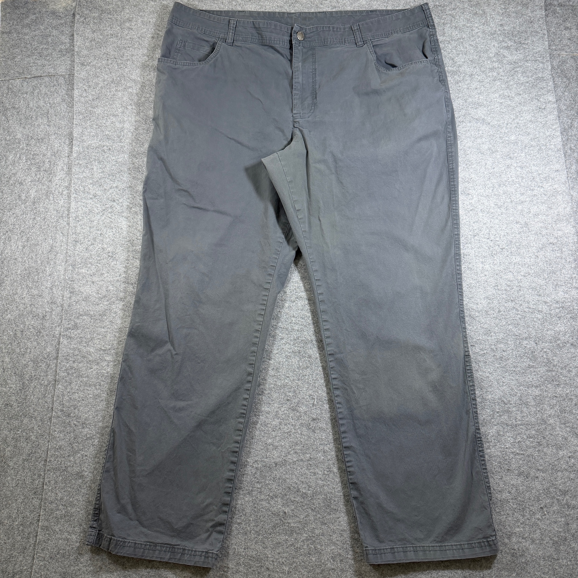 Columbia Pants Mens 40x30 Gray Regular Fit Five Pocket Cotton Stretch Casual