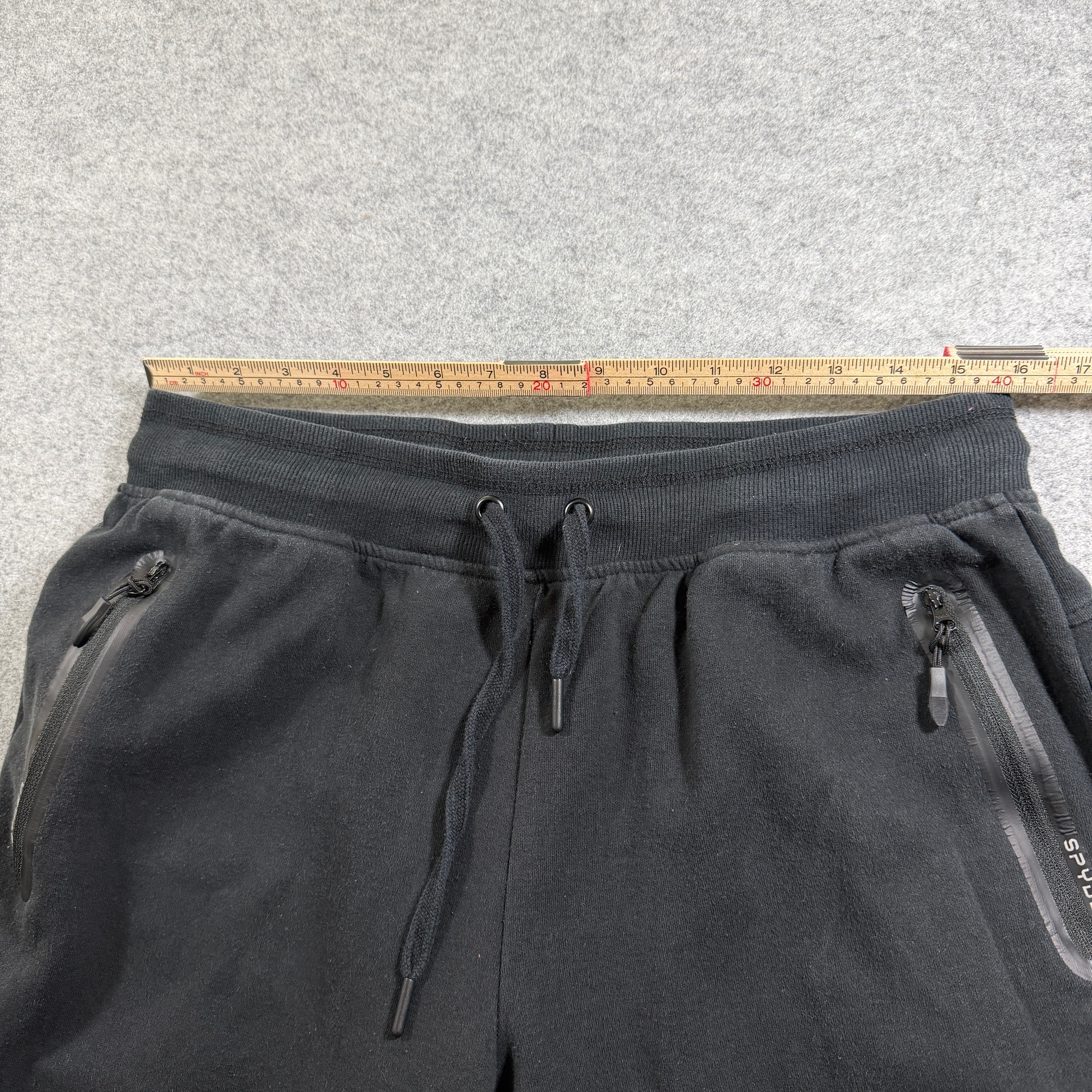 Spyder Active Joggers Mens L Black Drawstring Zip Pockets Ribbed Cuffs Taper thumbnail 7