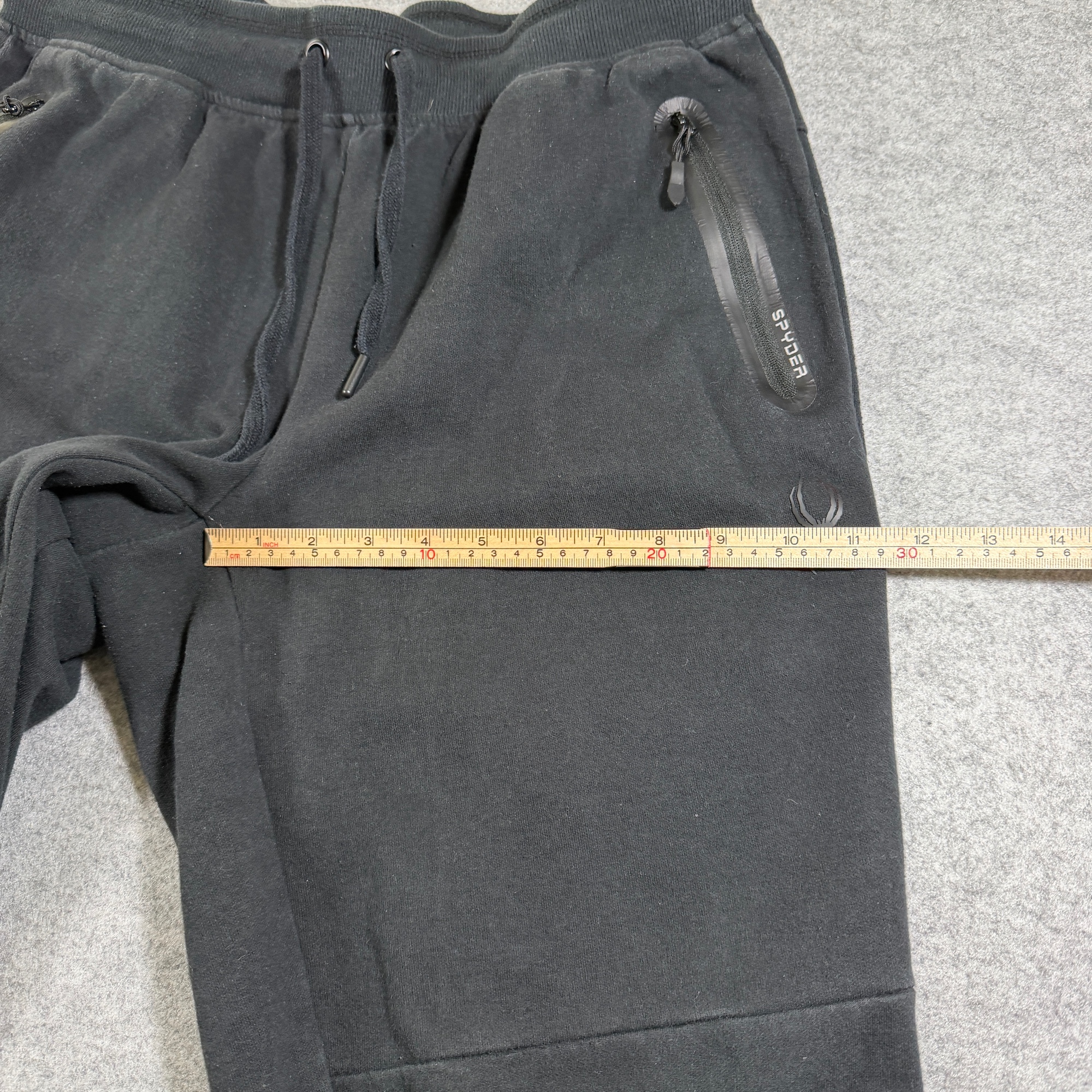 Spyder Active Joggers Mens L Black Drawstring Zip Pockets Ribbed Cuffs Taper thumbnail 9