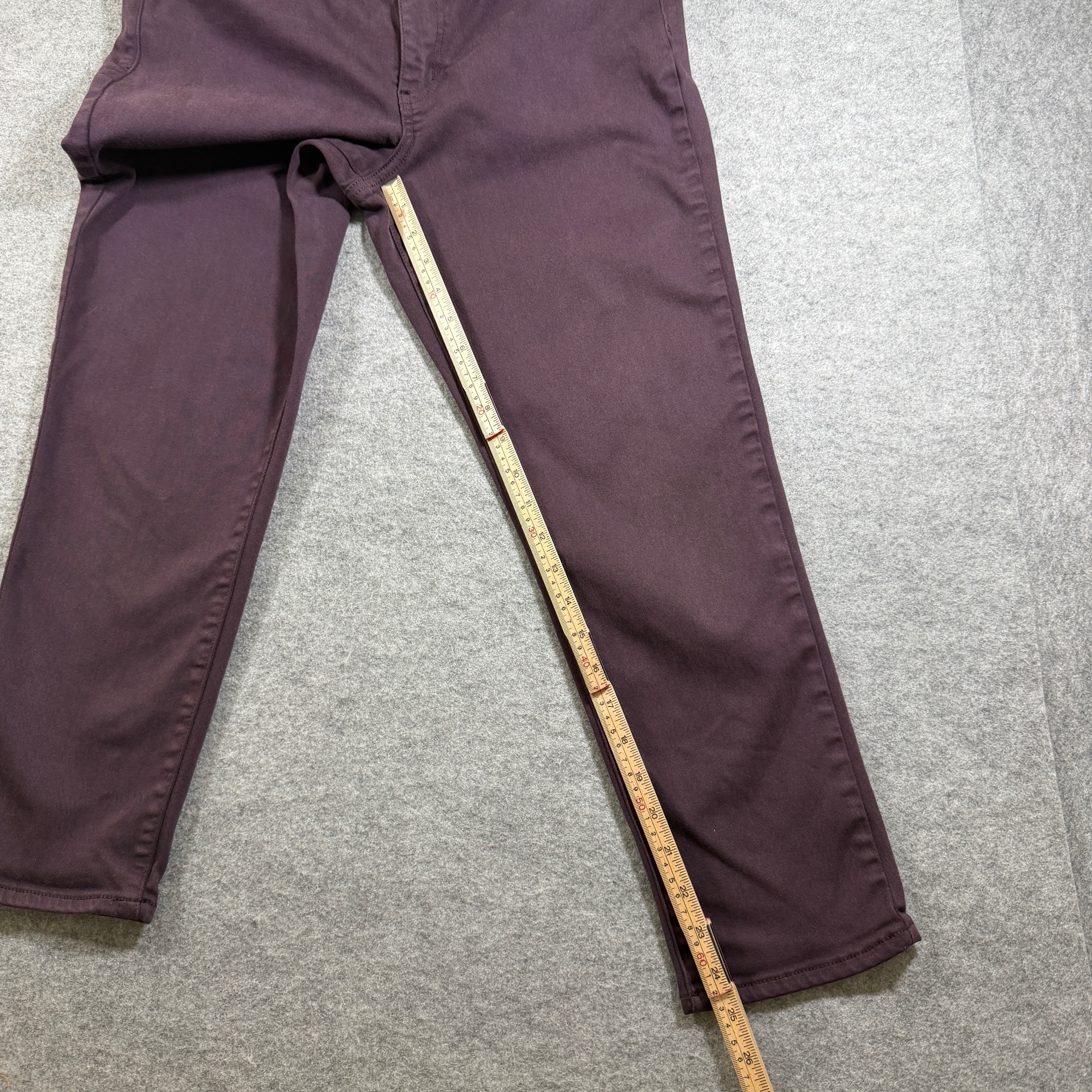 American Eagle Jegging Crop Jeans Womens 14 Long Maroon Hi Rise Stretch Slim thumbnail 6