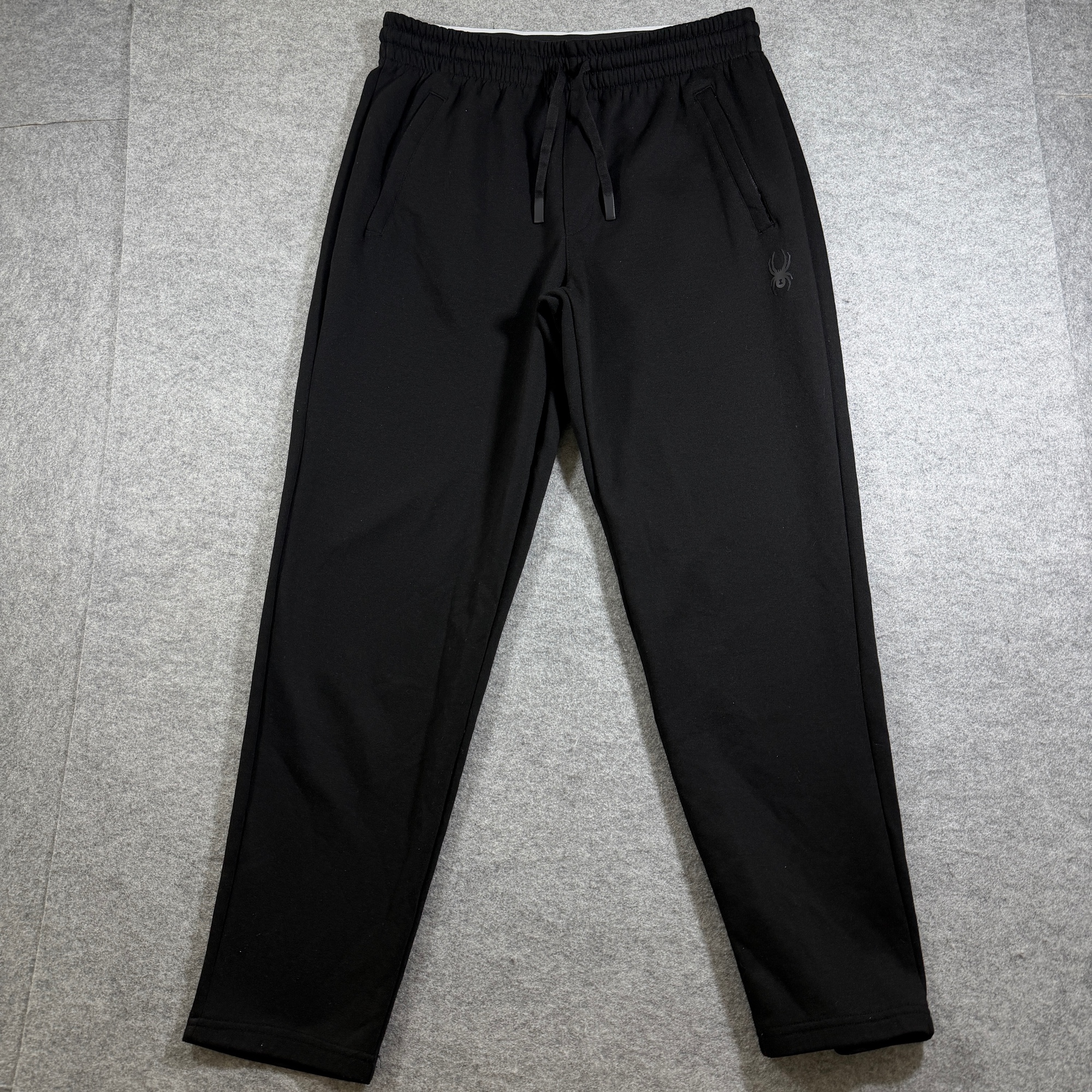 Spyder Active Sweatpants Mens M Black Drawstring Elastic Waist Zip Pockets