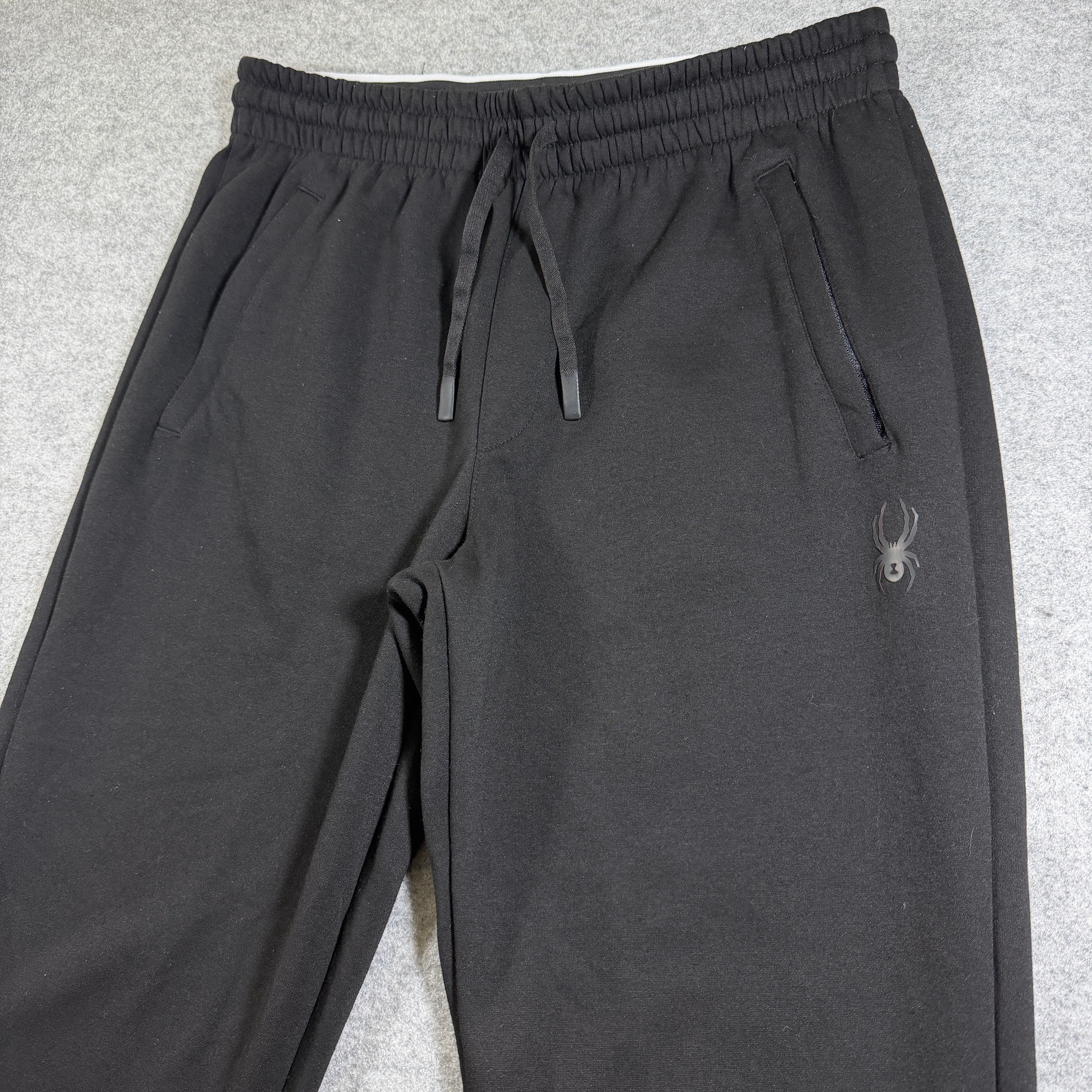 Spyder Active Sweatpants Mens M Black Drawstring Elastic Waist Zip Pockets thumbnail 3