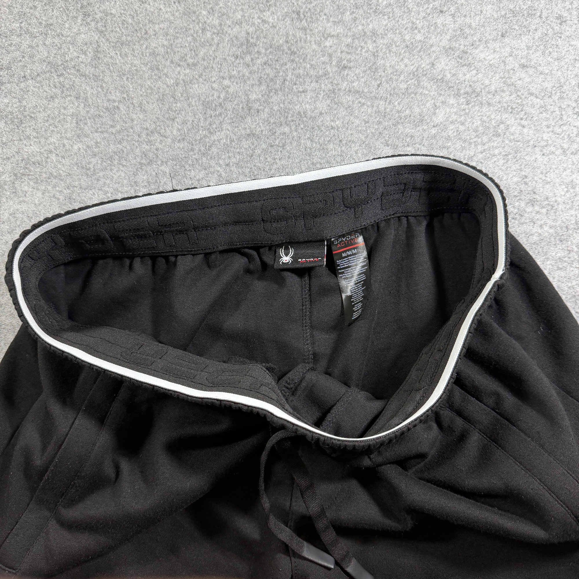 Spyder Active Sweatpants Mens M Black Drawstring Elastic Waist Zip Pockets thumbnail 6