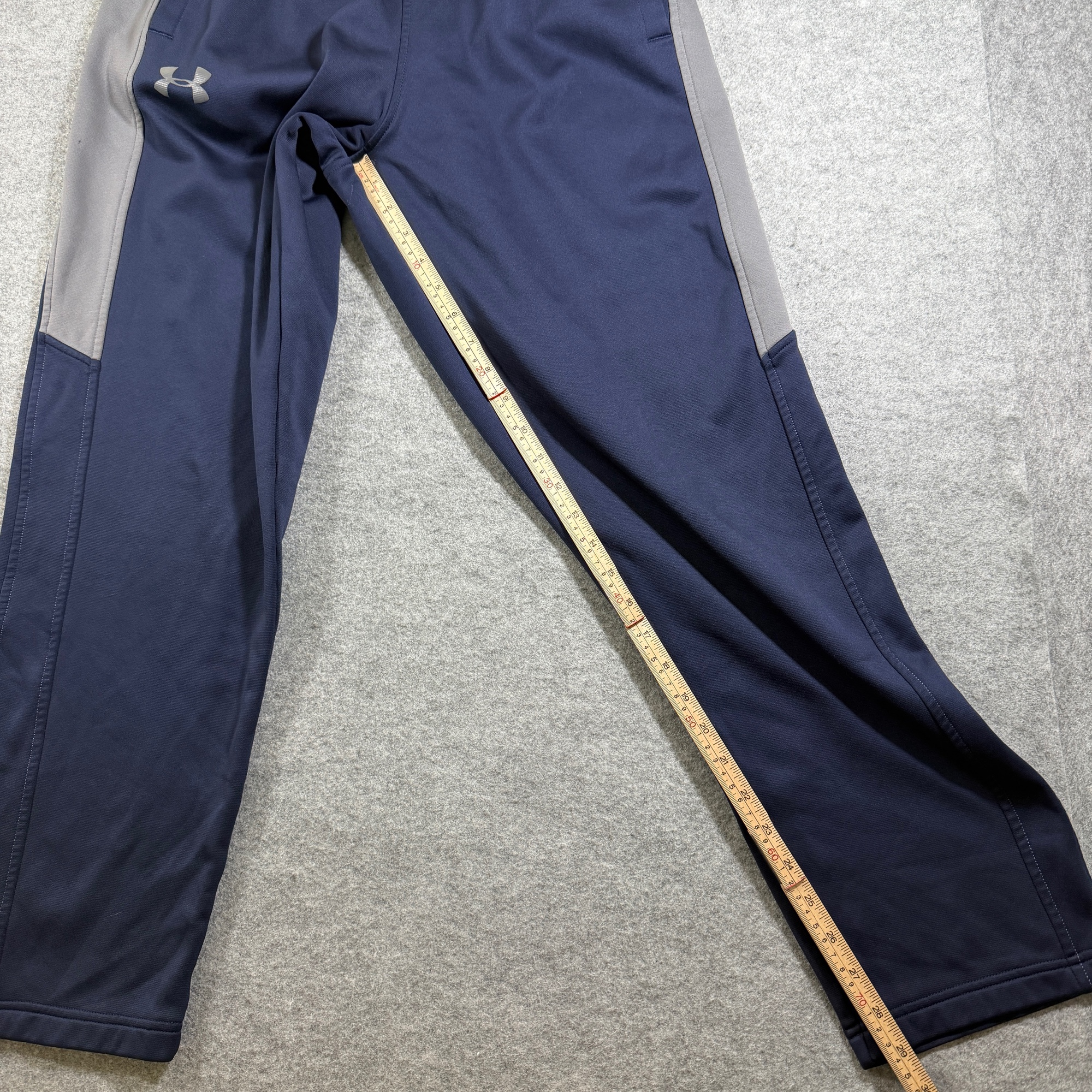 Under Armour ColdGear Sweatpants Mens M Navy Gray Drawstring Loose Fit Lounge thumbnail 7