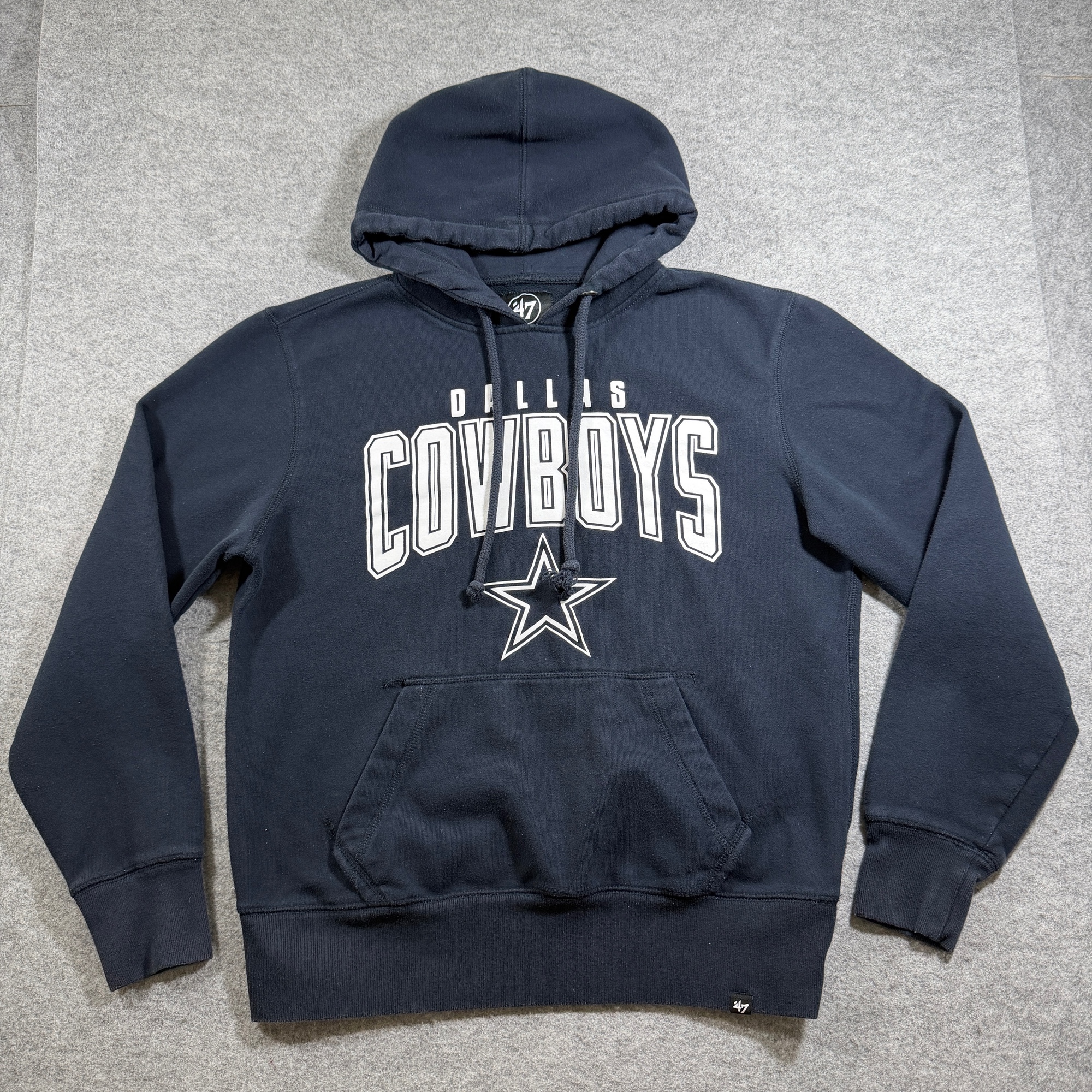 '47 Dallas Cowboys Hoodie Mens S Navy Fleece Pullover NFL Football Fan Gear