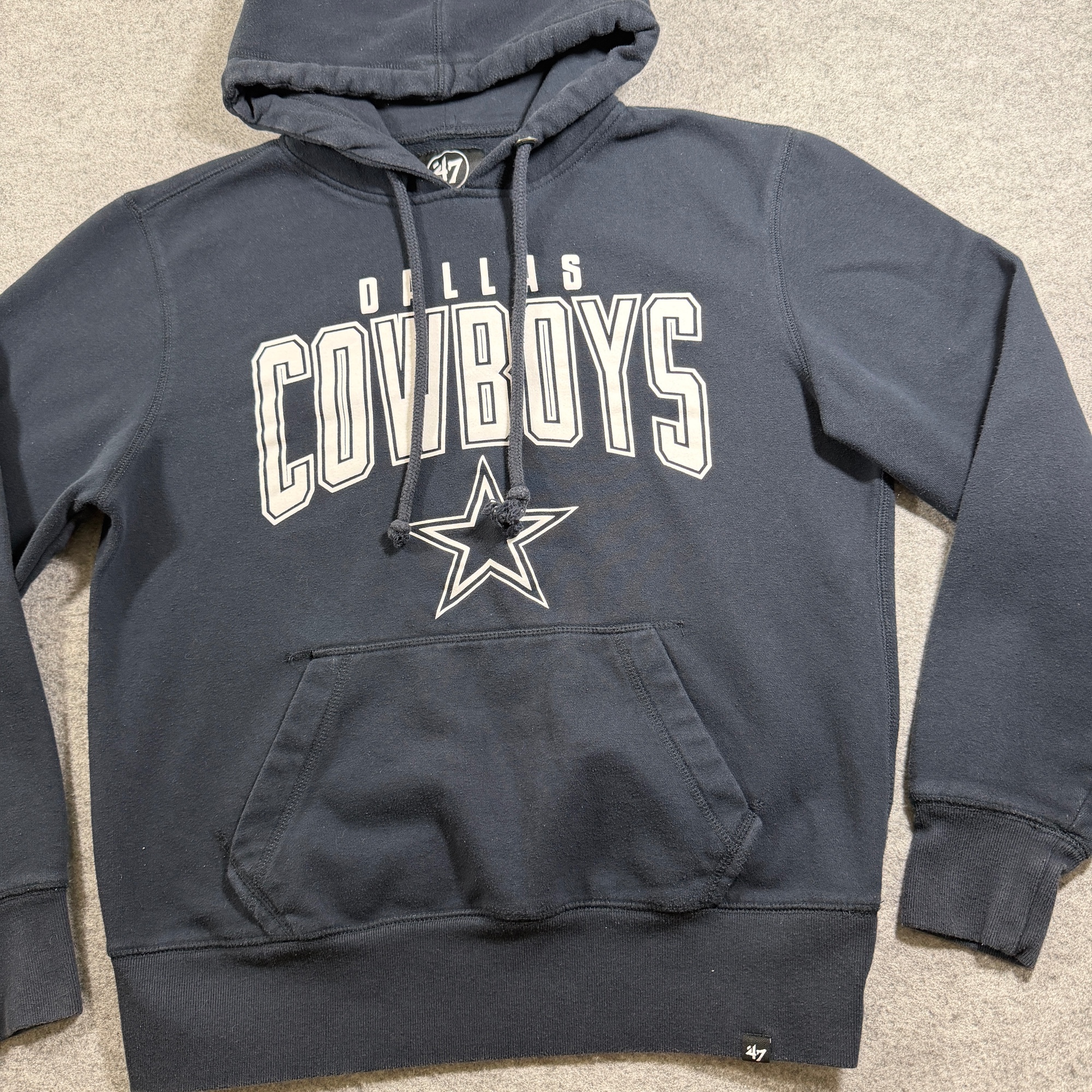 '47 Dallas Cowboys Hoodie Mens S Navy Fleece Pullover NFL Football Fan Gear thumbnail 4