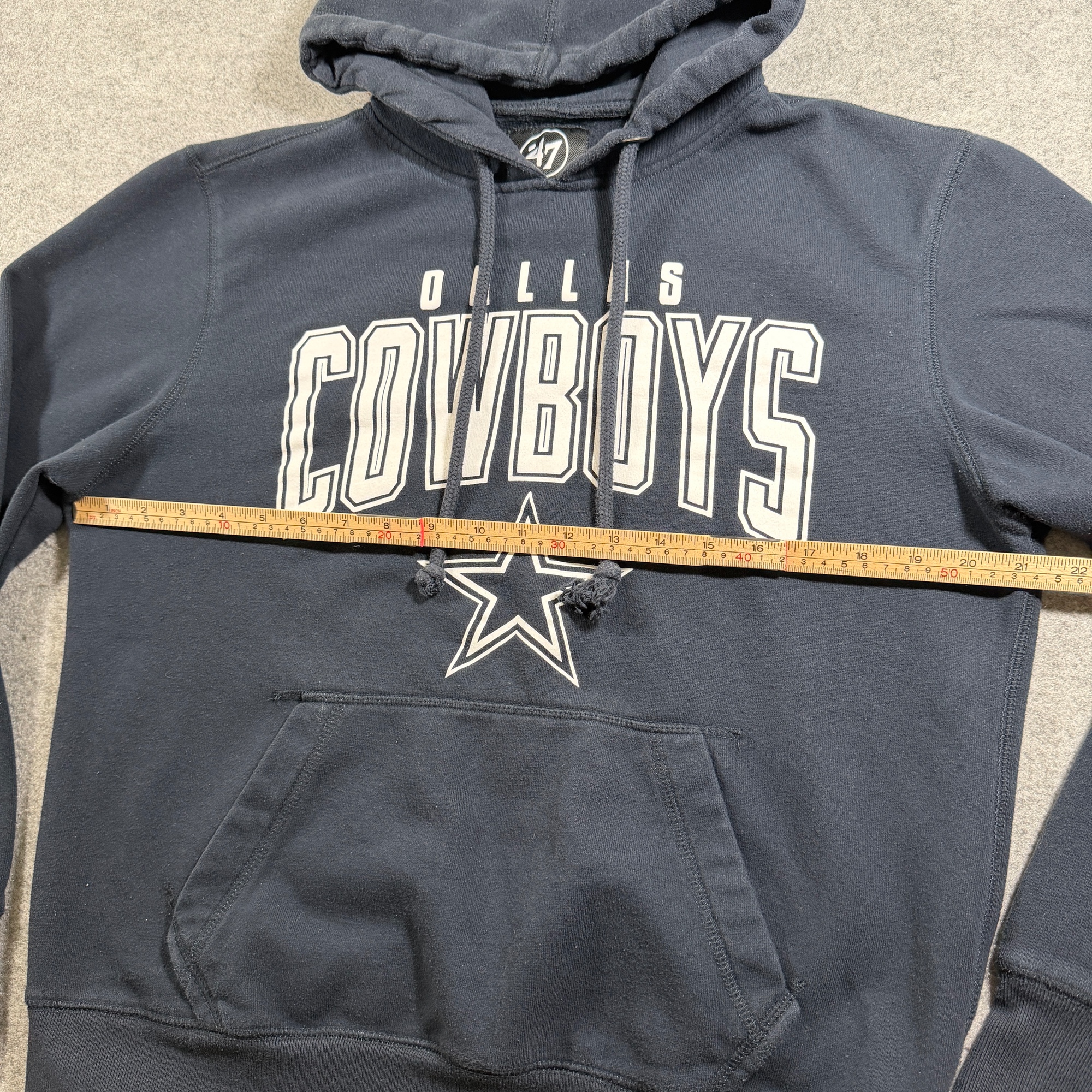 '47 Dallas Cowboys Hoodie Mens S Navy Fleece Pullover NFL Football Fan Gear thumbnail 6