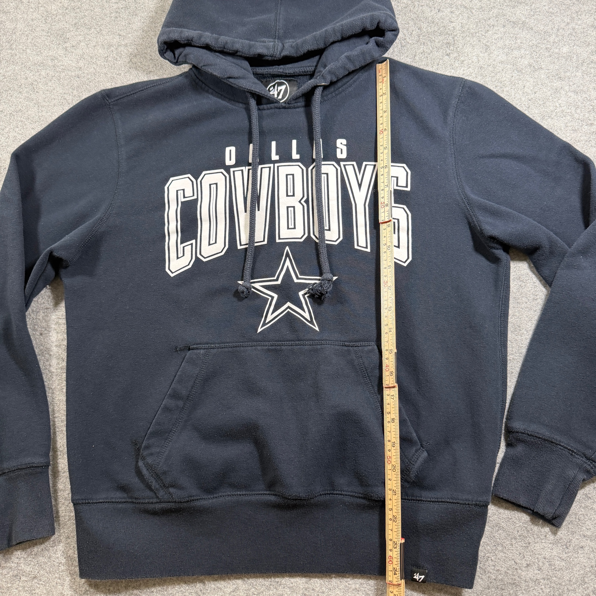 '47 Dallas Cowboys Hoodie Mens S Navy Fleece Pullover NFL Football Fan Gear thumbnail 7