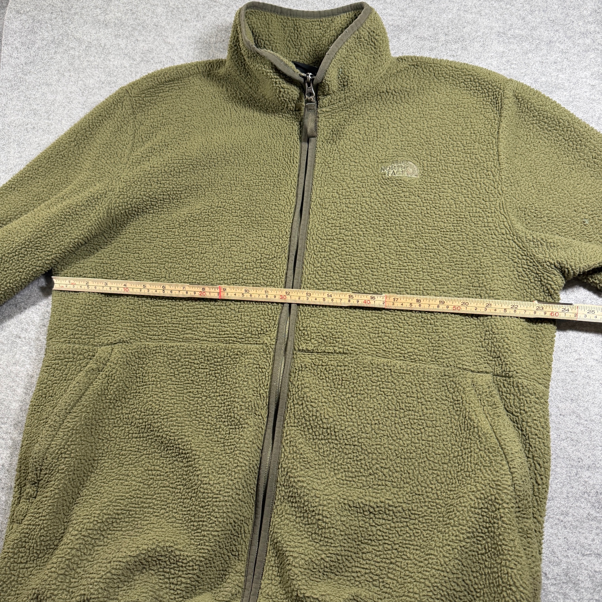 The North Face Campshire Fleece Jacket Mens XL Olive Green Sherpa Full Zip thumbnail 6