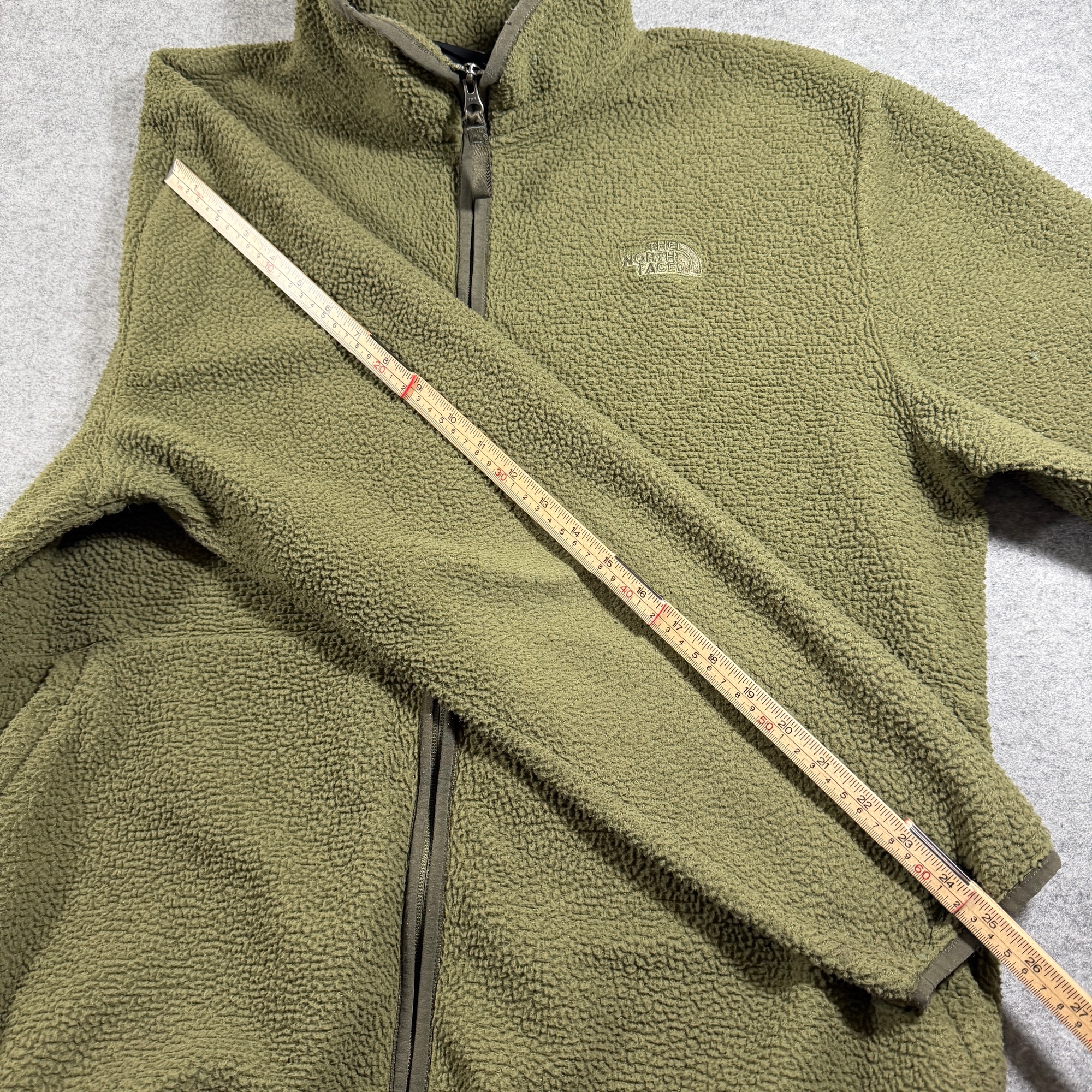 The North Face Campshire Fleece Jacket Mens XL Olive Green Sherpa Full Zip thumbnail 8