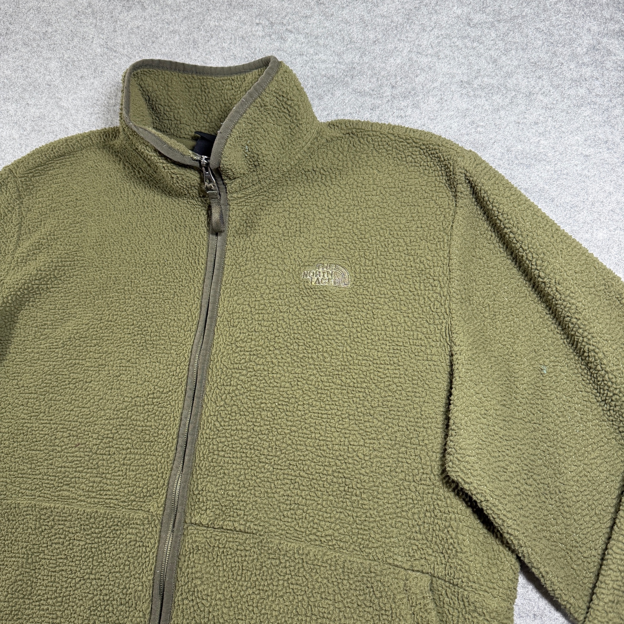 The North Face Campshire Fleece Jacket Mens XL Olive Green Sherpa Full Zip thumbnail 12