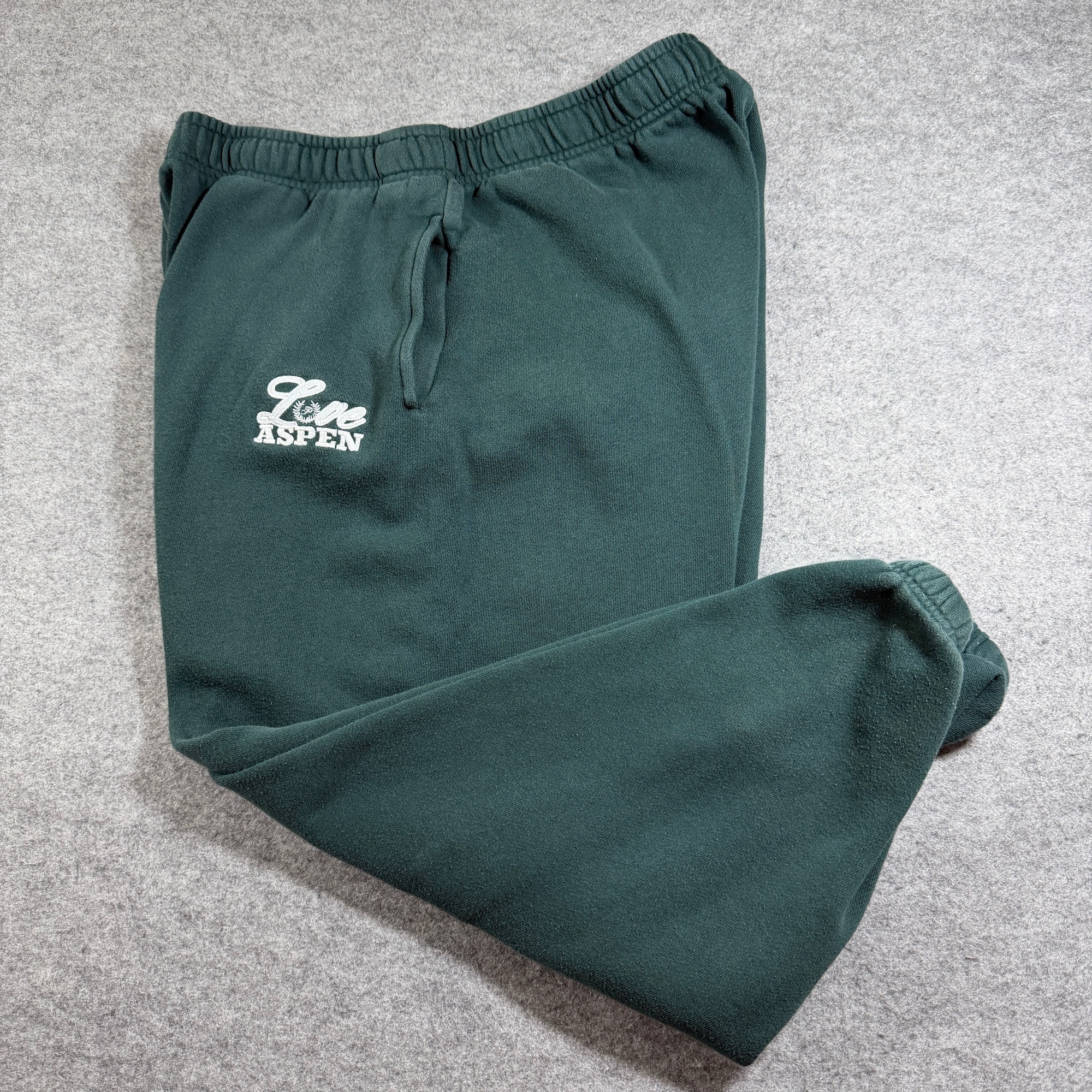 PINK Victoria's Secret Sweatpants Womens L Dark Green Love Aspen Graphic Jogger thumbnail 6