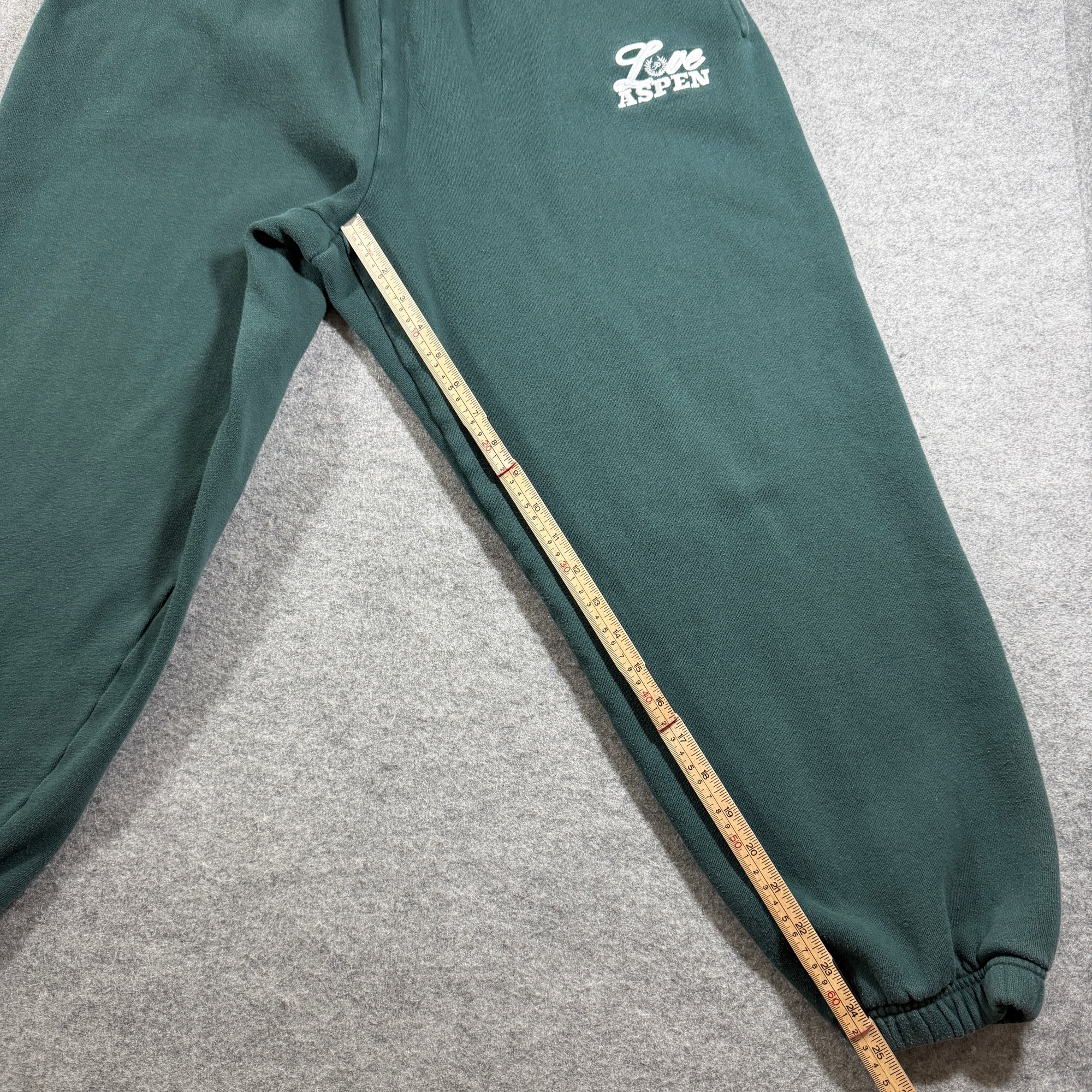 PINK Victoria's Secret Sweatpants Womens L Dark Green Love Aspen Graphic Jogger thumbnail 7