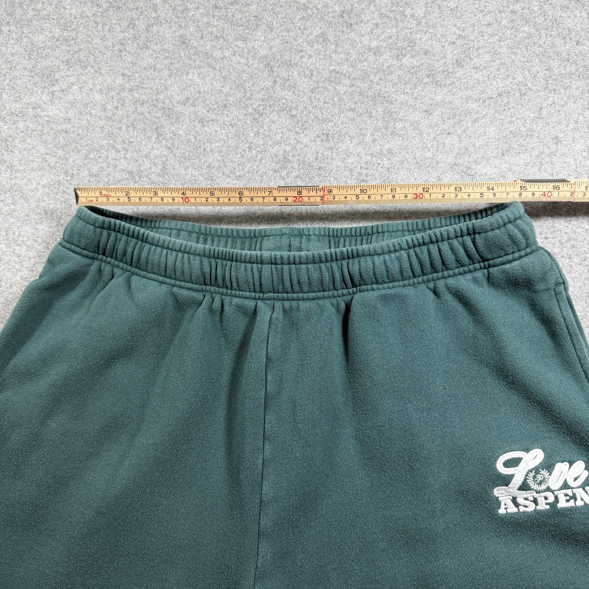 PINK Victoria's Secret Sweatpants Womens L Dark Green Love Aspen Graphic Jogger thumbnail 8
