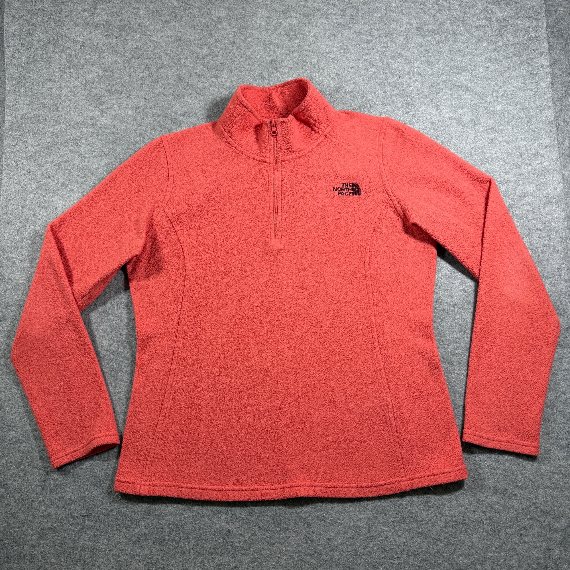 The North Face Fleece Pullover Womens M Coral 1/4 Zip TKA 100 Glacier Outdoor