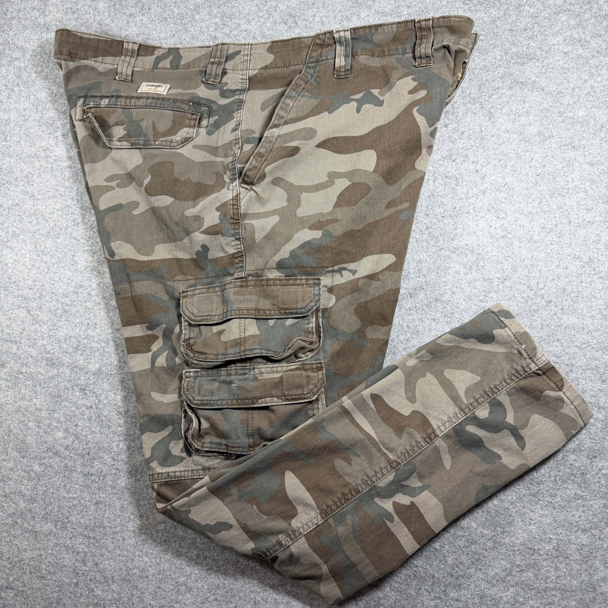 Wrangler Cargo Pants Mens 44x30 Camouflage Regular Taper Stretch Cotton Utility thumbnail 5