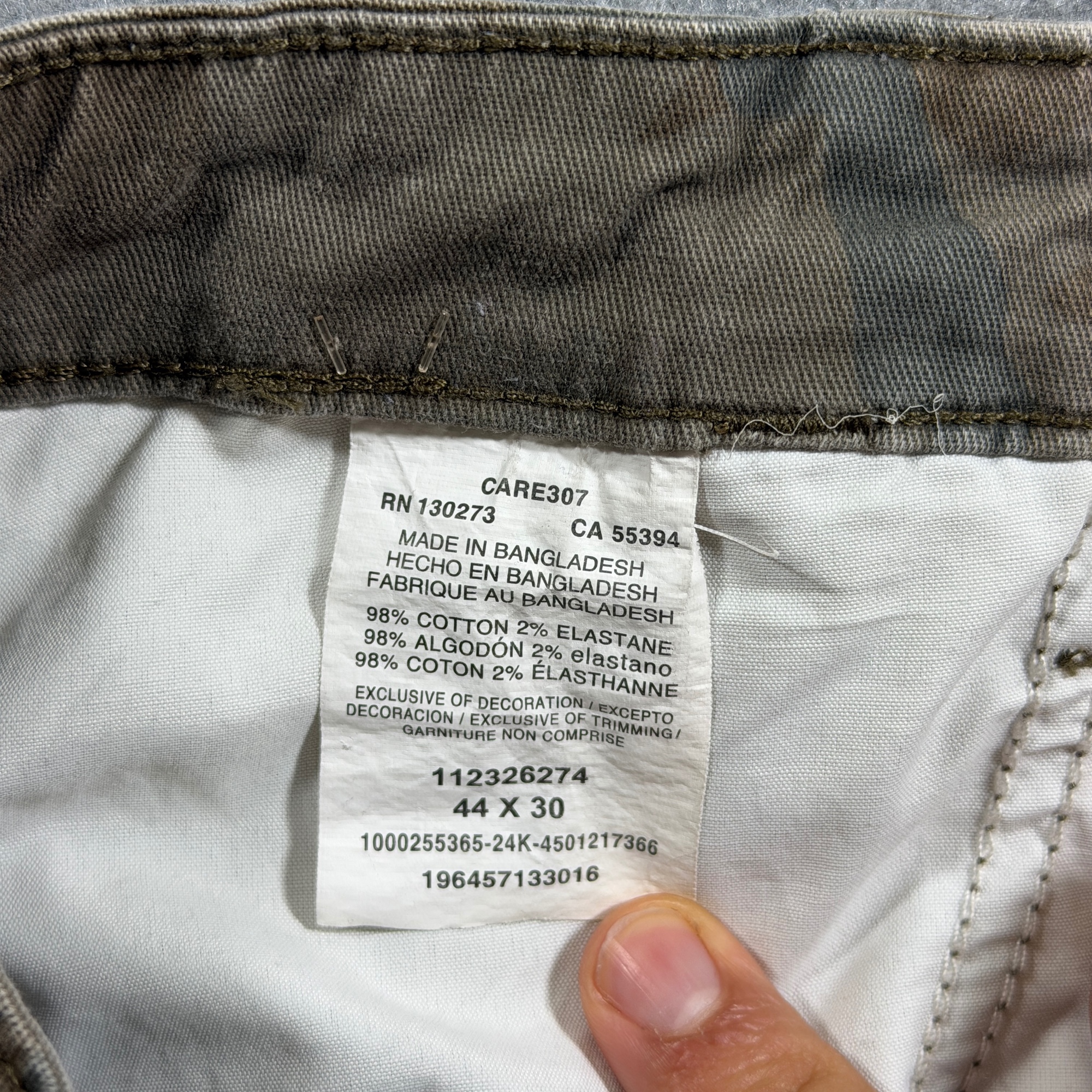 Wrangler Cargo Pants Mens 44x30 Camouflage Regular Taper Stretch Cotton Utility thumbnail 6