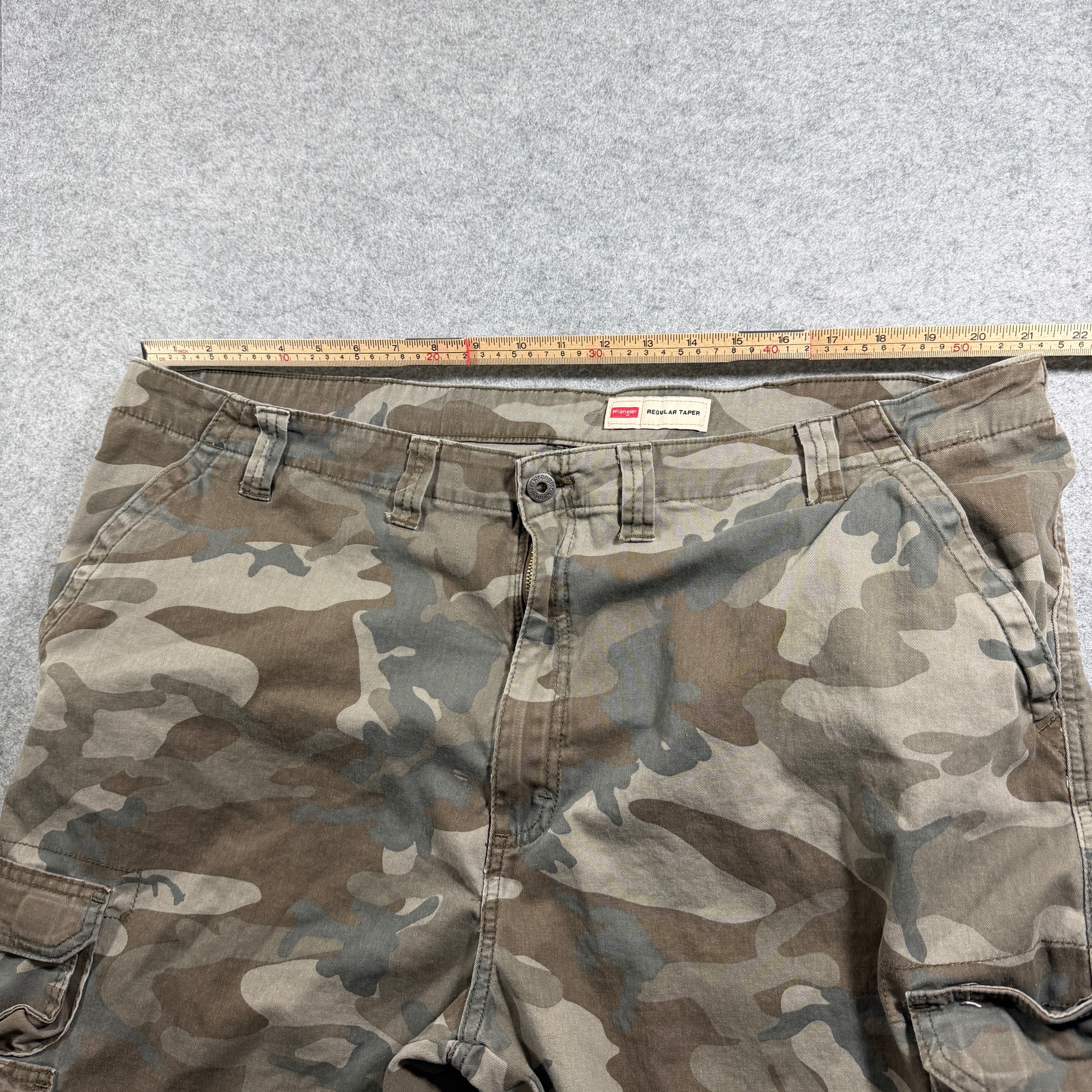 Wrangler Cargo Pants Mens 44x30 Camouflage Regular Taper Stretch Cotton Utility thumbnail 8