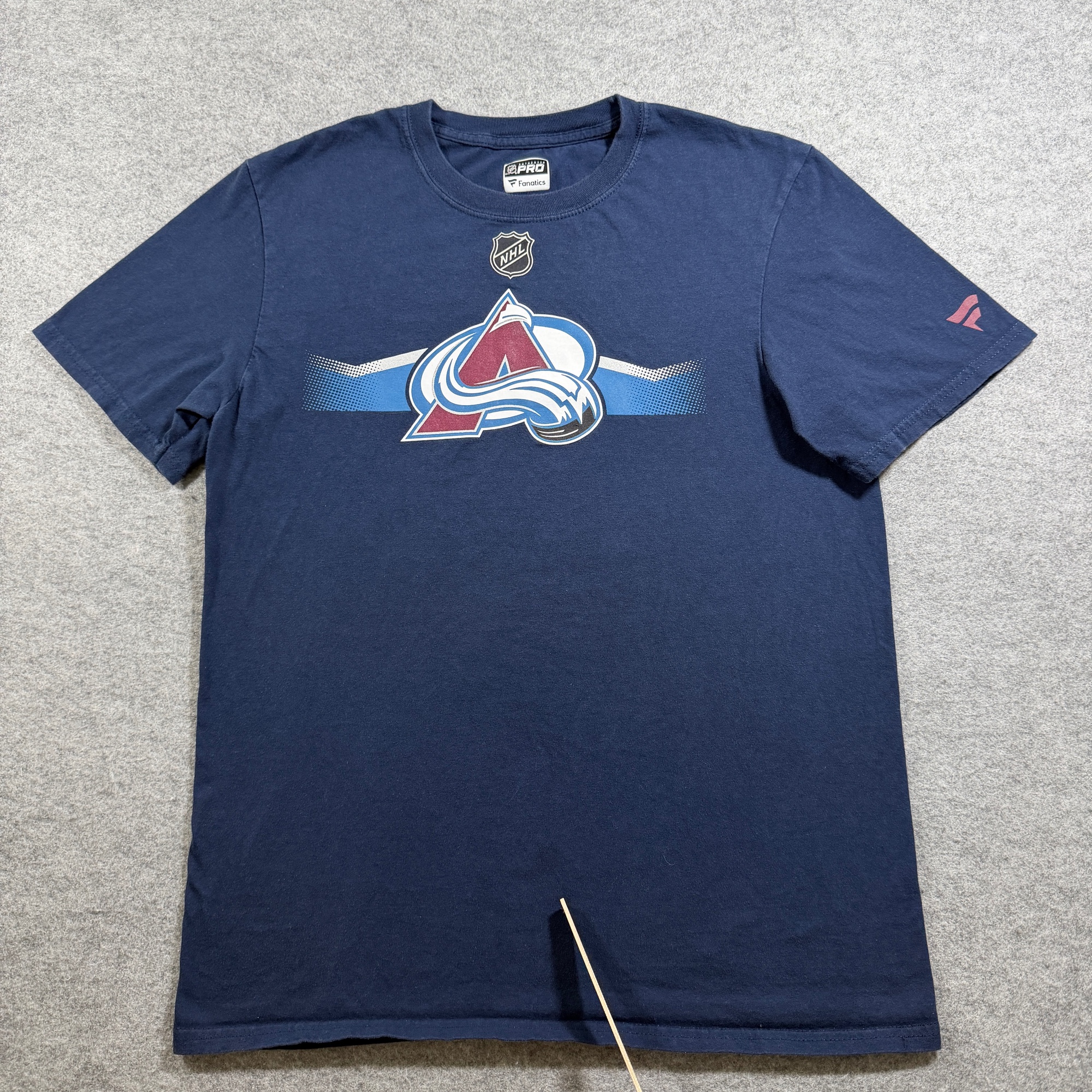 Fanatics NHL Authentic Pro T Shirt Mens M Navy Colorado Avalanche Team Graphic thumbnail 3