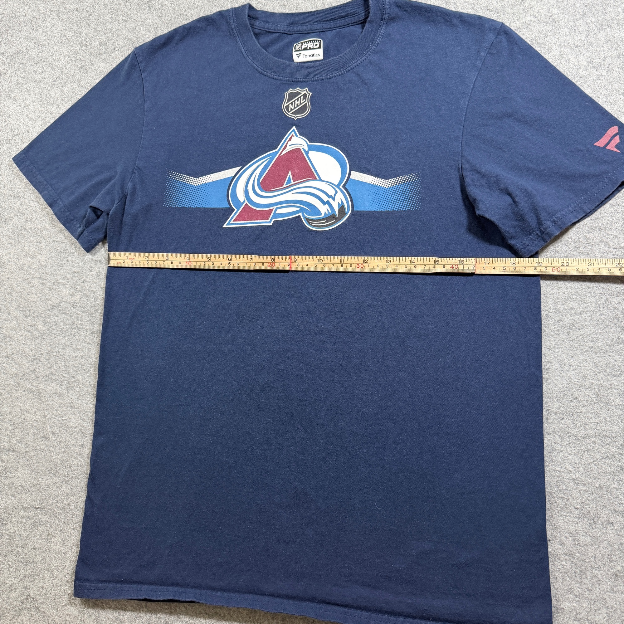 Fanatics NHL Authentic Pro T Shirt Mens M Navy Colorado Avalanche Team Graphic thumbnail 6