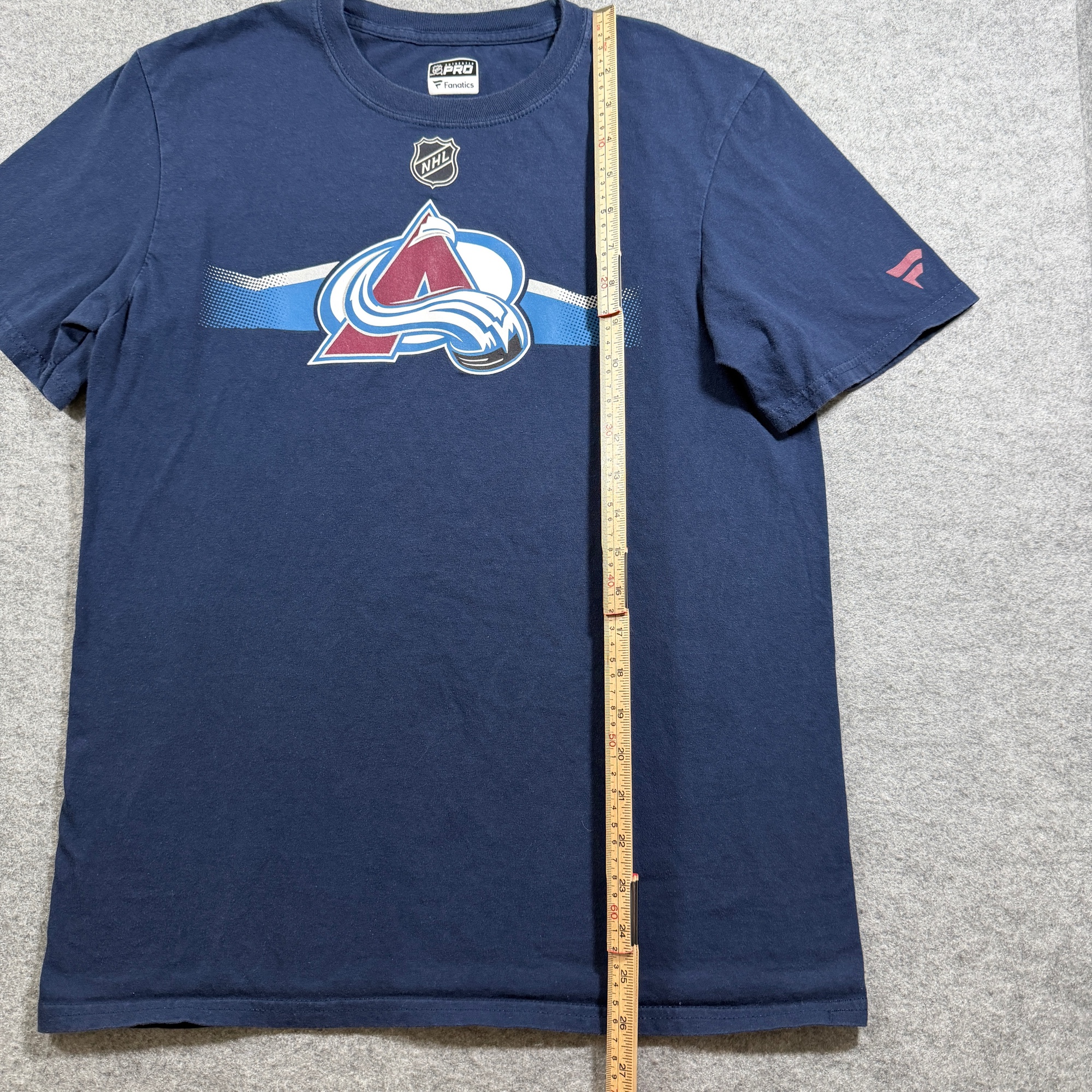 Fanatics NHL Authentic Pro T Shirt Mens M Navy Colorado Avalanche Team Graphic thumbnail 7