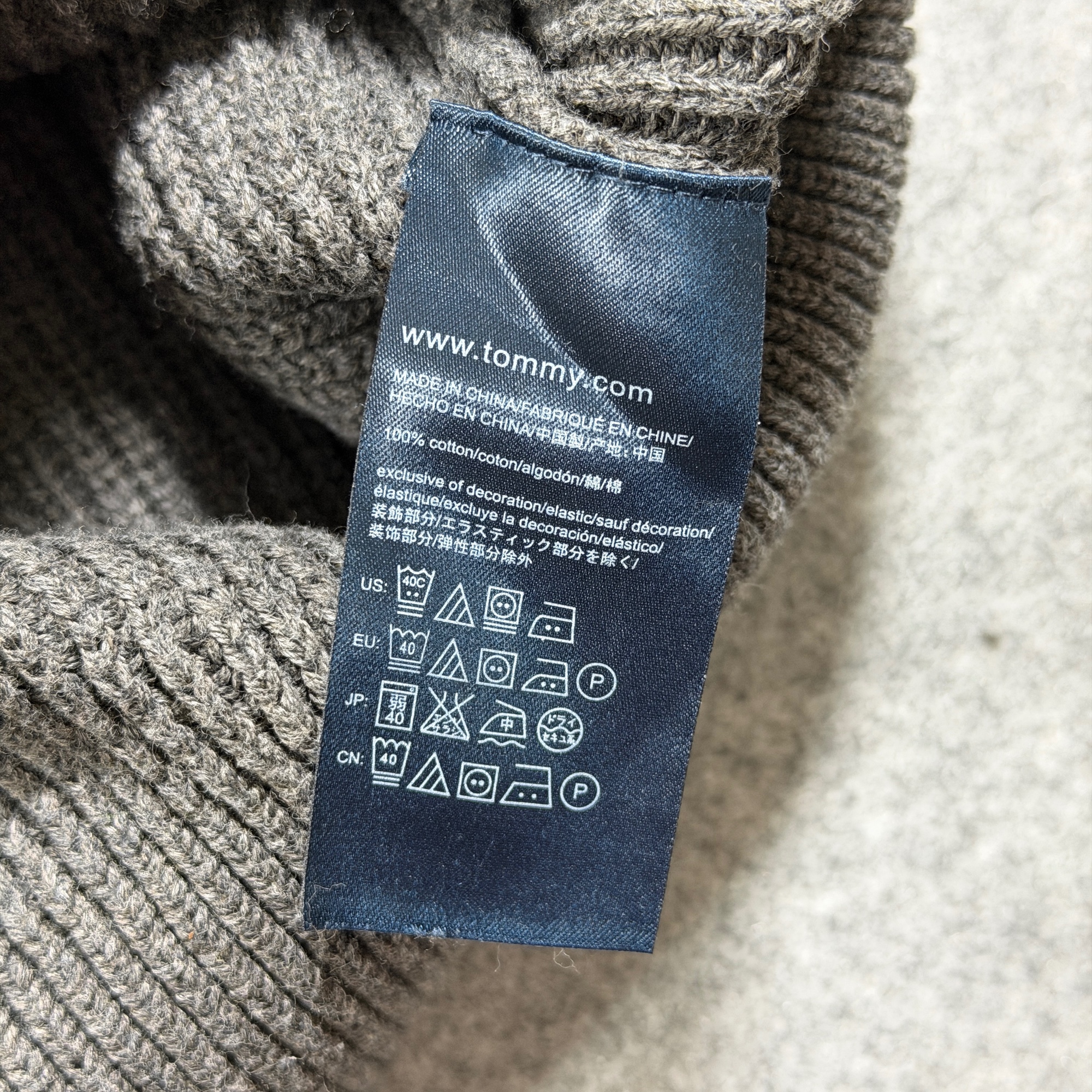 Tommy Hilfiger Quarter Zip Sweater Mens XXL Gray Ribbed Knit Mock Neck Cotton thumbnail 10