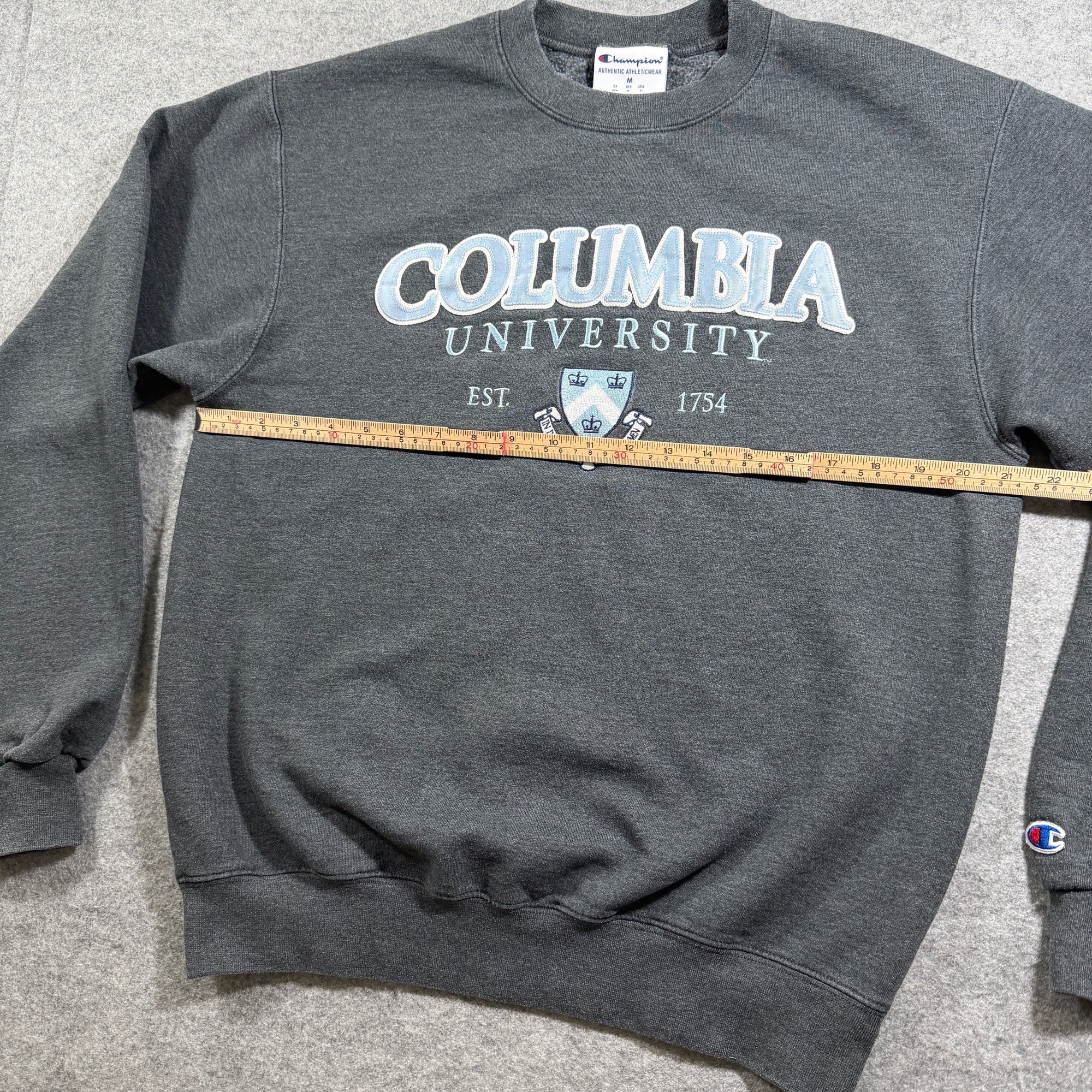 Vintage Champion Sweatshirt Mens M Charcoal Gray Columbia University Crewneck thumbnail 6